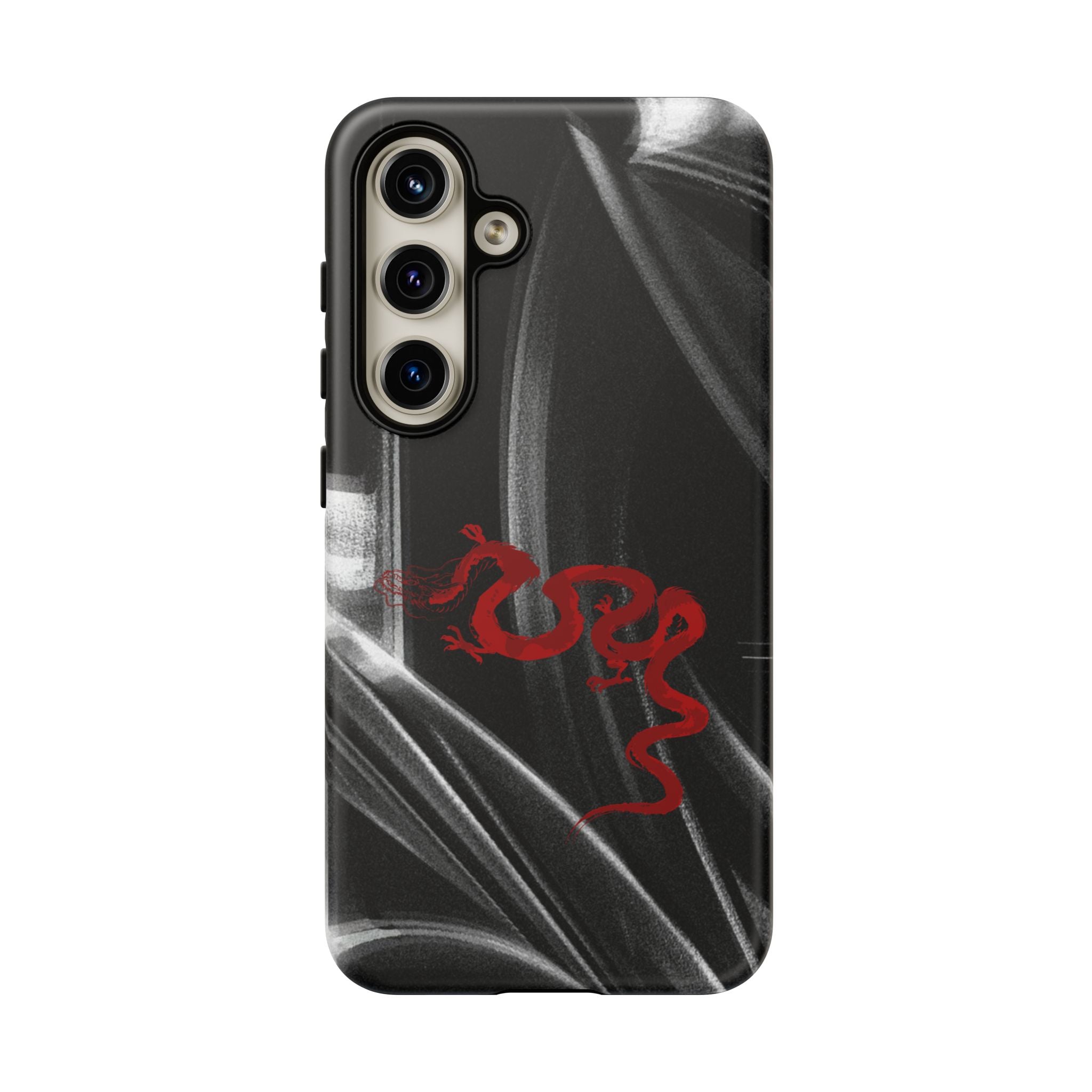 Phone Case — Black Abstract Smoke Design