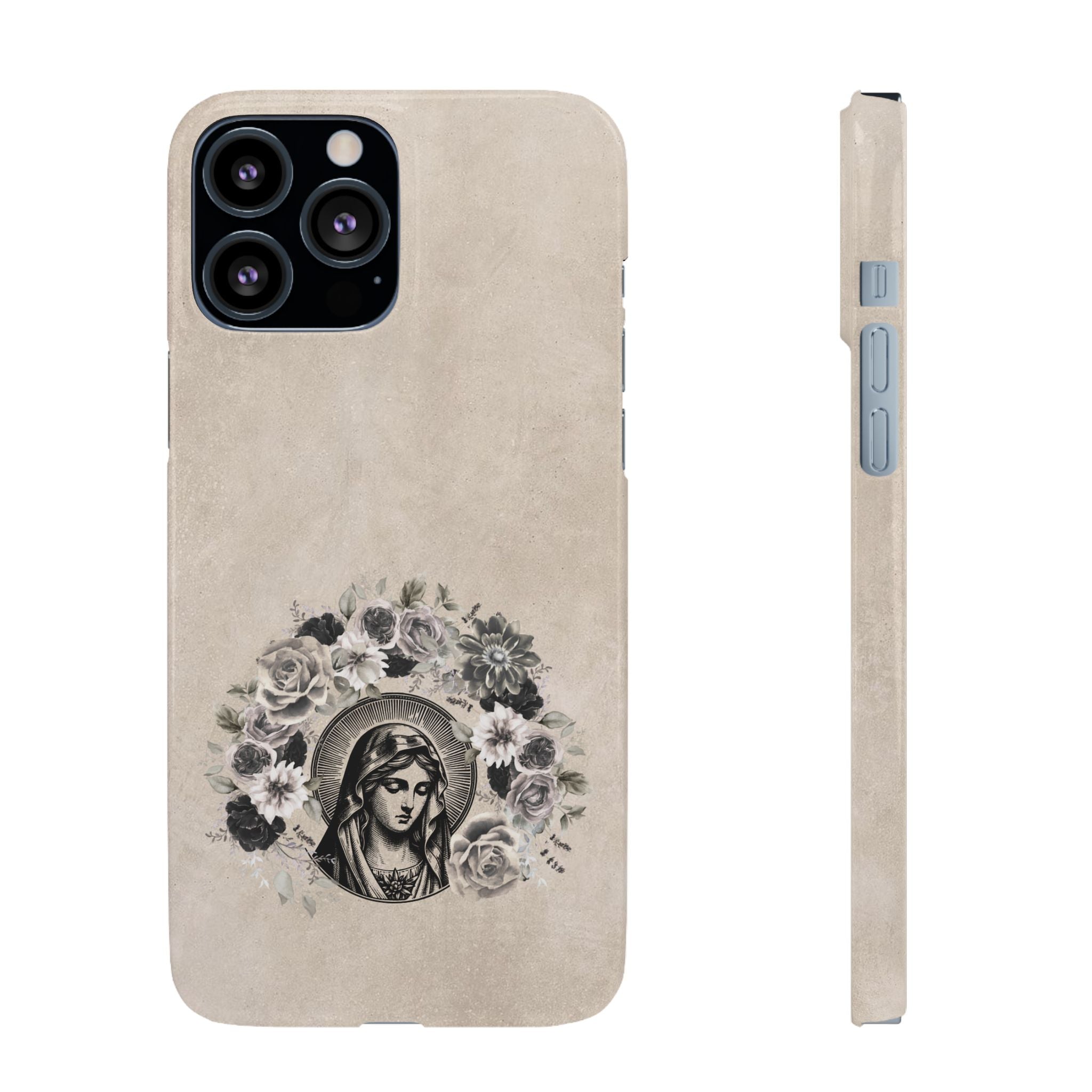 Vintage Madonna Floral Phone Case — Religious iPhone Snap Case