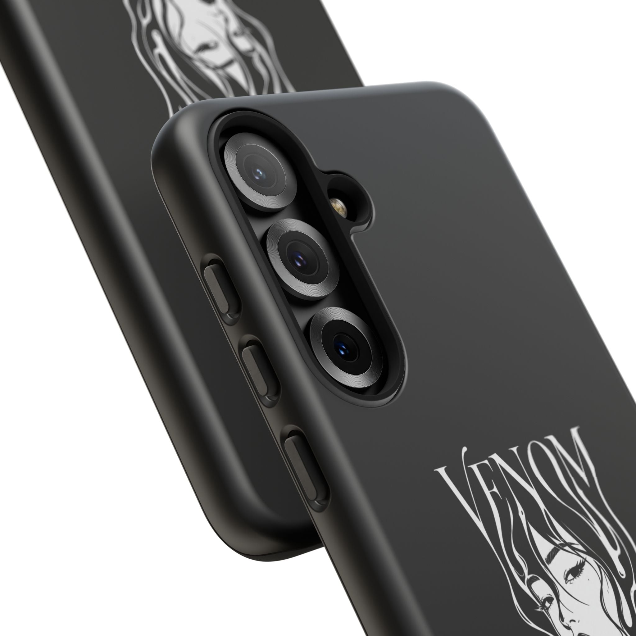 Venom Goth Phone Case — Black Protective Tough Case with Dark Femme Artwork