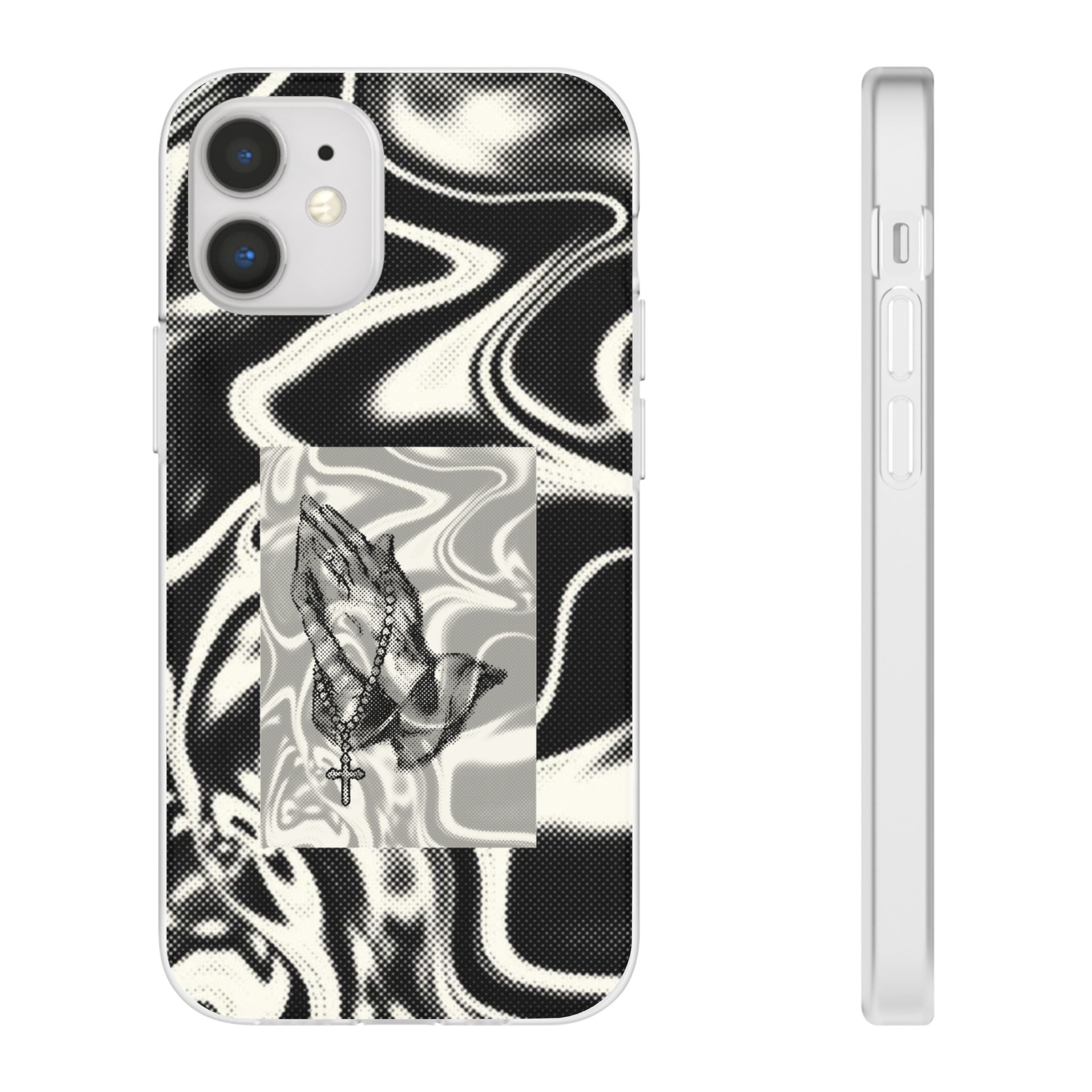 Praying Hands Black & White Phone Case