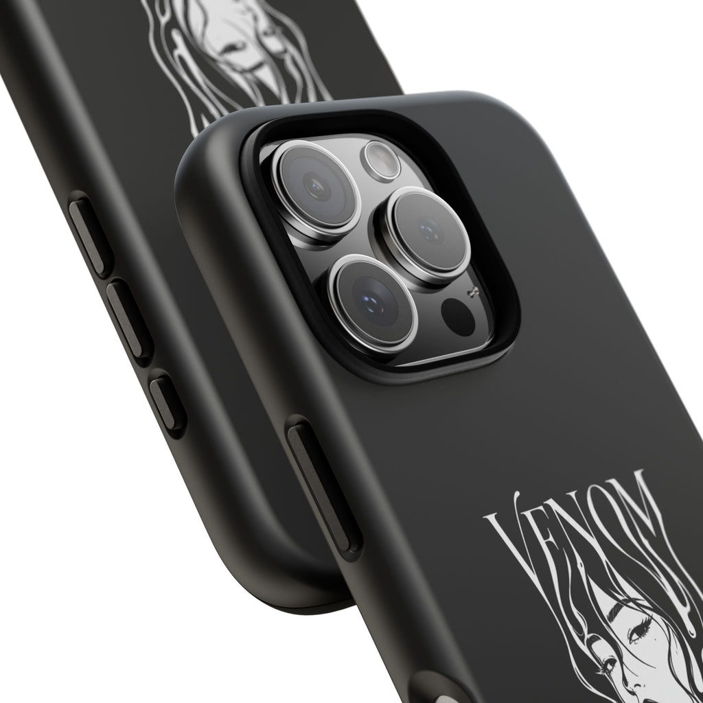 Venom Goth Phone Case — Black Protective Tough Case with Dark Femme Artwork