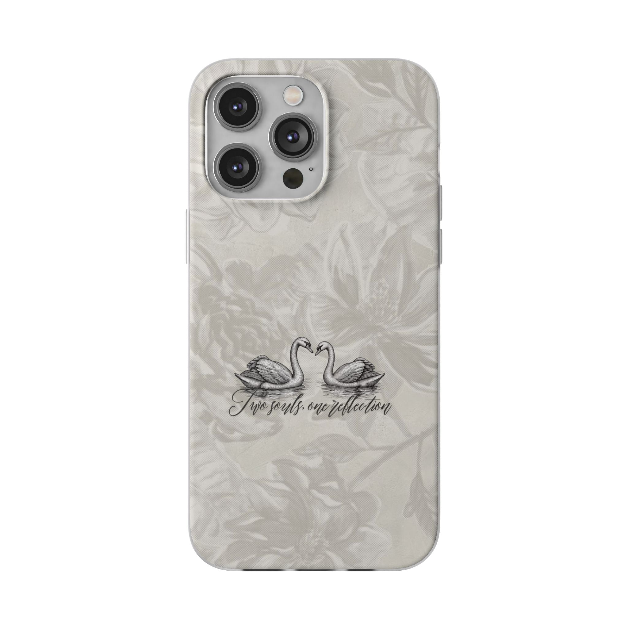 Swan Reflection Floral Phone Case