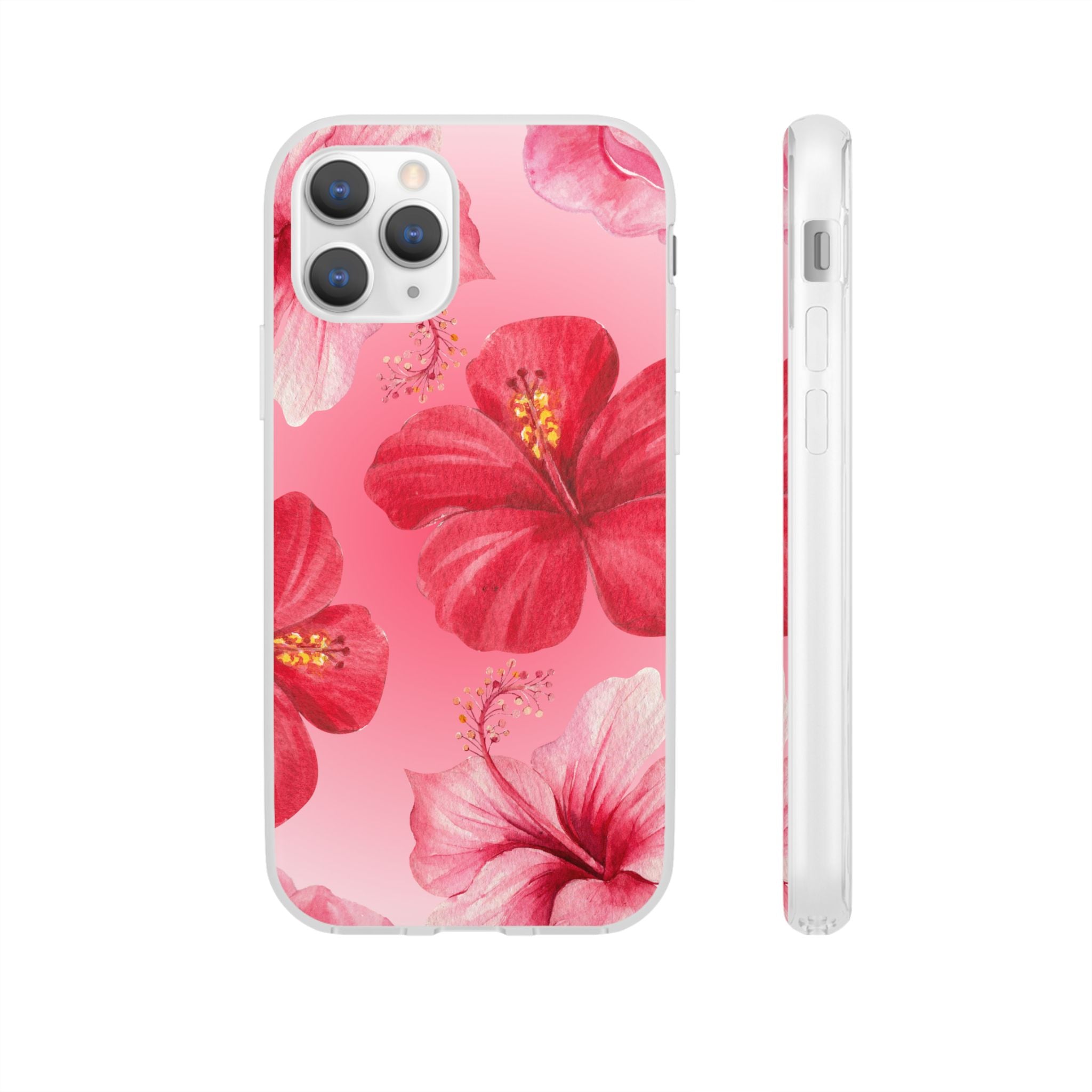 Hibiscus Floral Phone Case – Pink Tropical Flexi Case