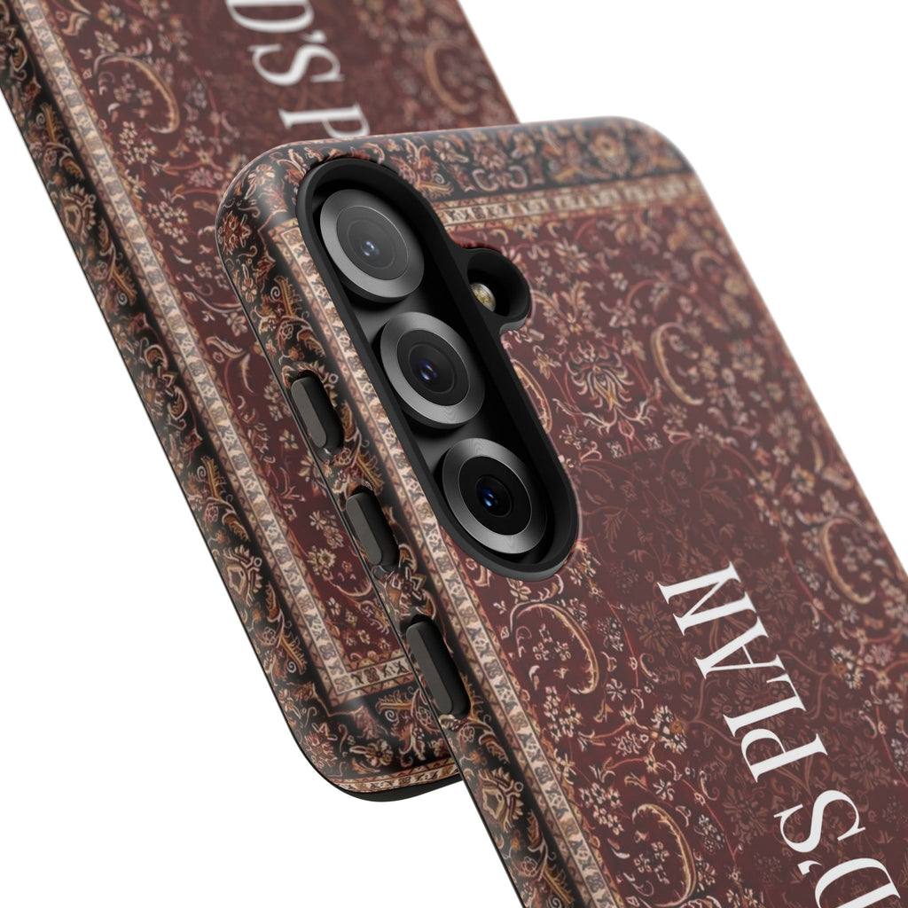 God's Plan — Vintage Tapestry Christian Tough Phone Case | Boho Faith Cover