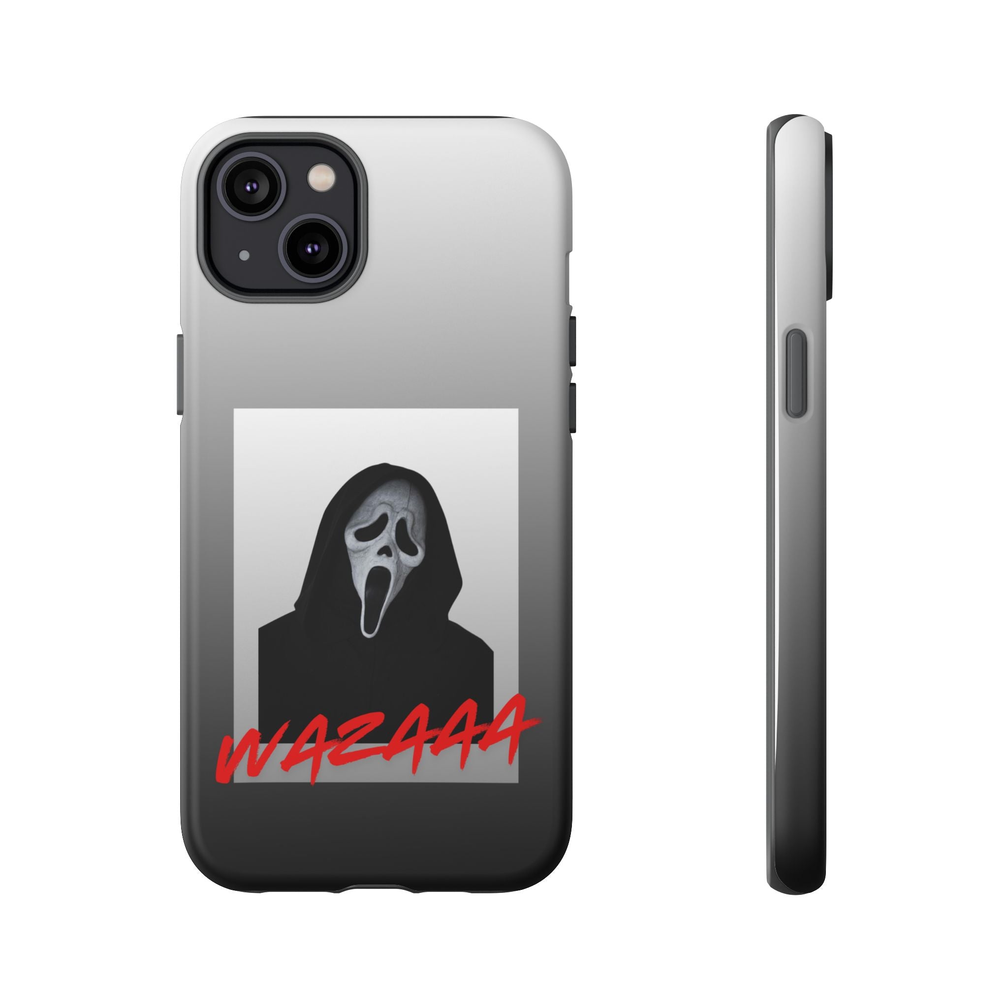 Scream Mask Phone Case – 'WAZAAA' Horror Movie Protective Cover