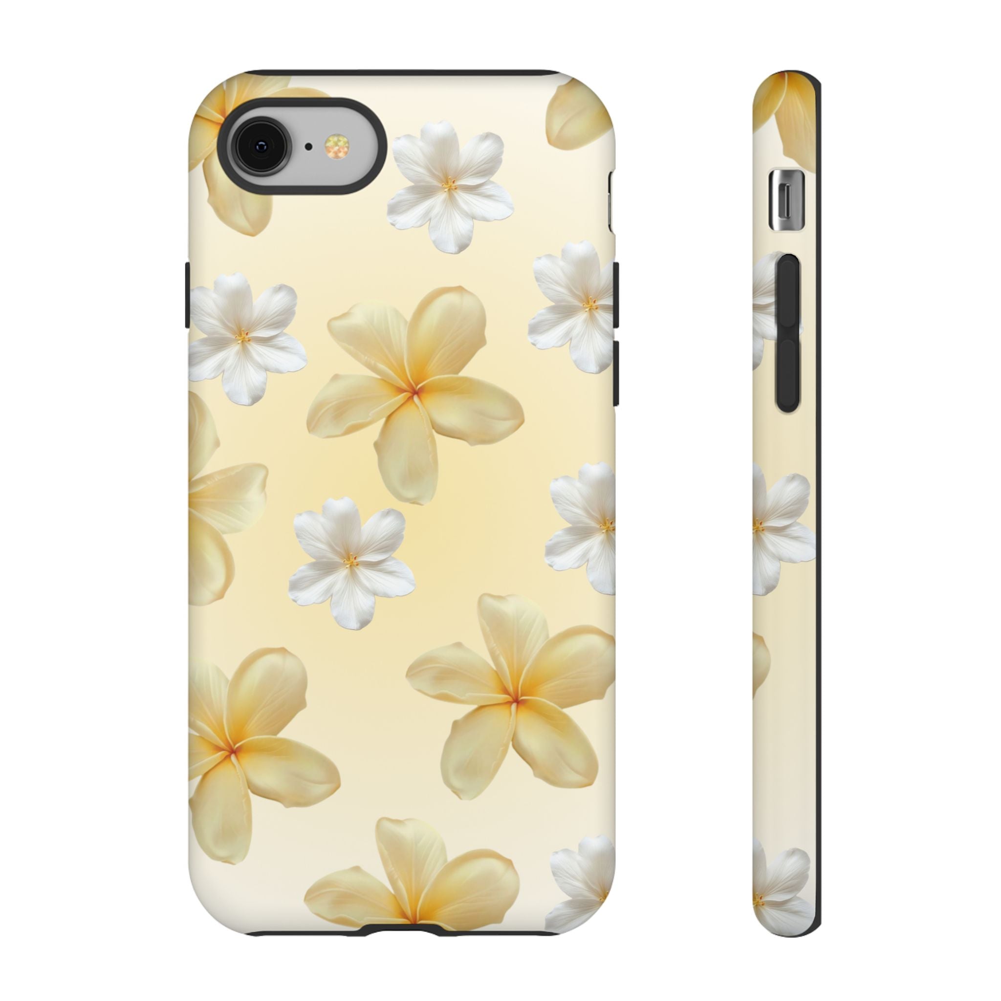 Plumeria Floral Tough Phone Case — Yellow Tropical Protection