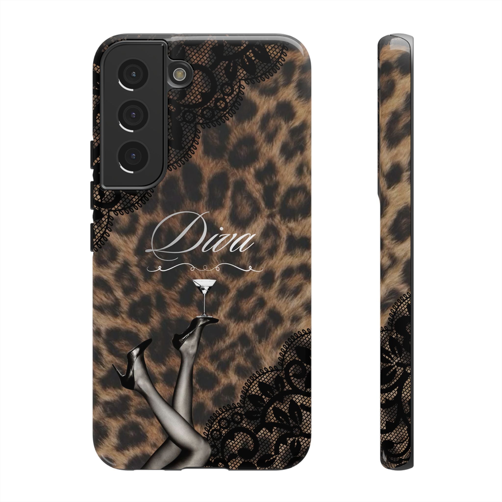 Leopard Lace 'Diva' Tough Phone Case