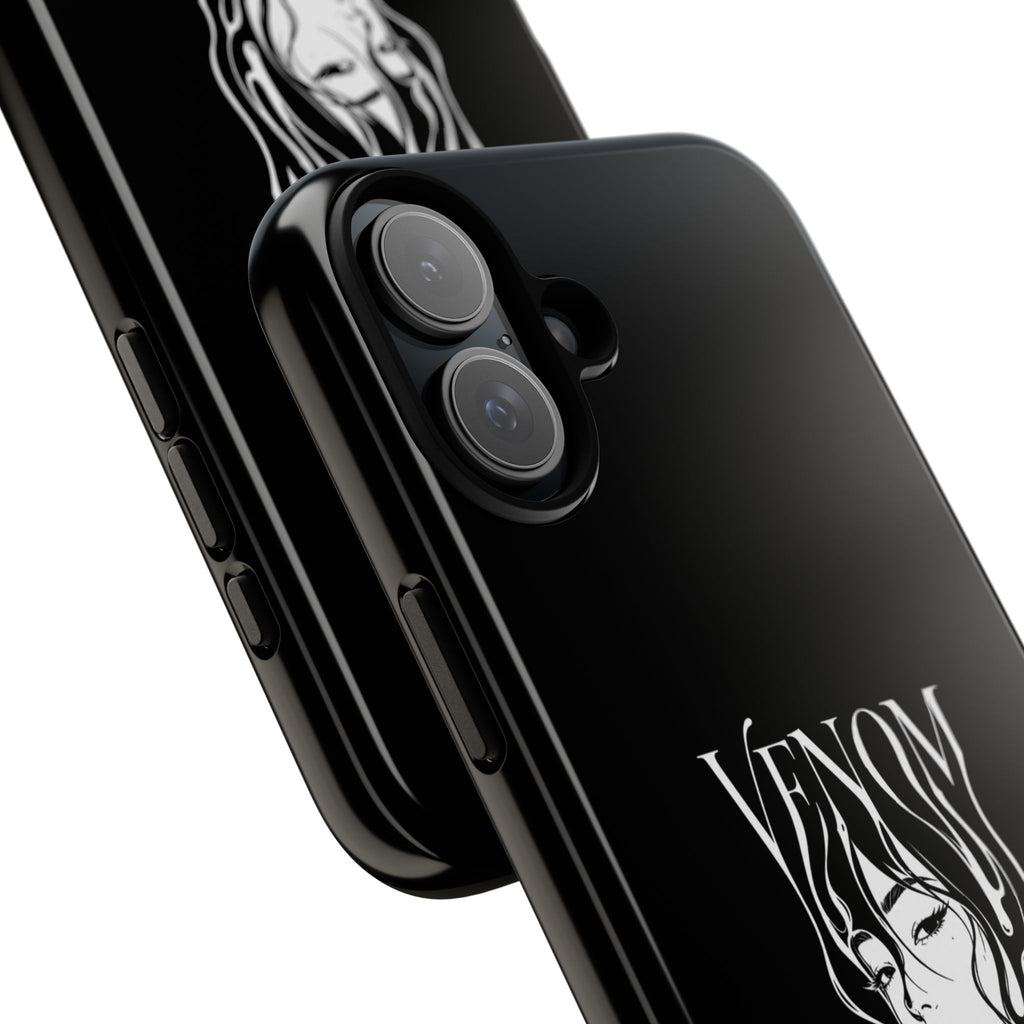 Venom Goth Phone Case — Black Protective Tough Case with Dark Femme Artwork