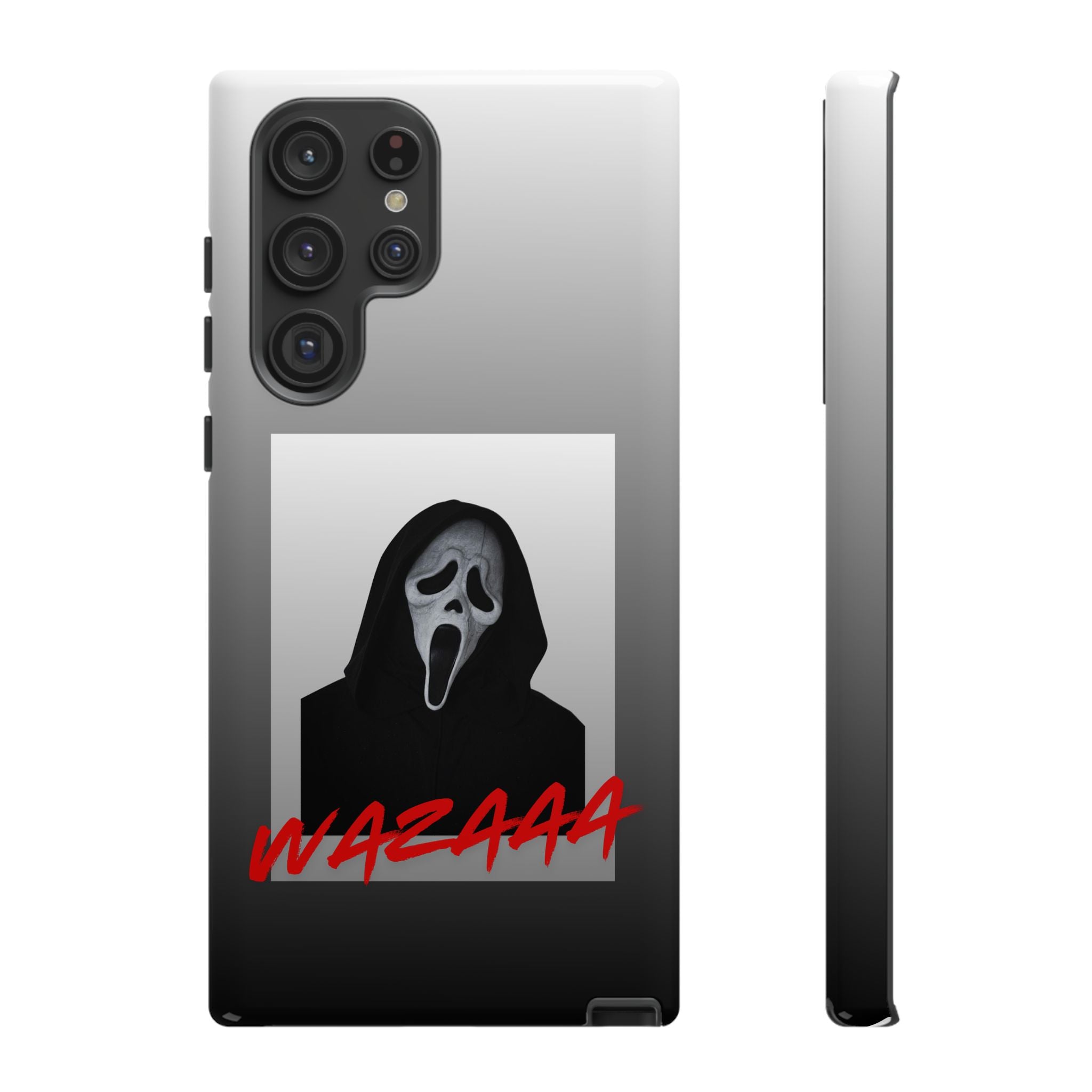Scream Mask Phone Case – 'WAZAAA' Horror Movie Protective Cover