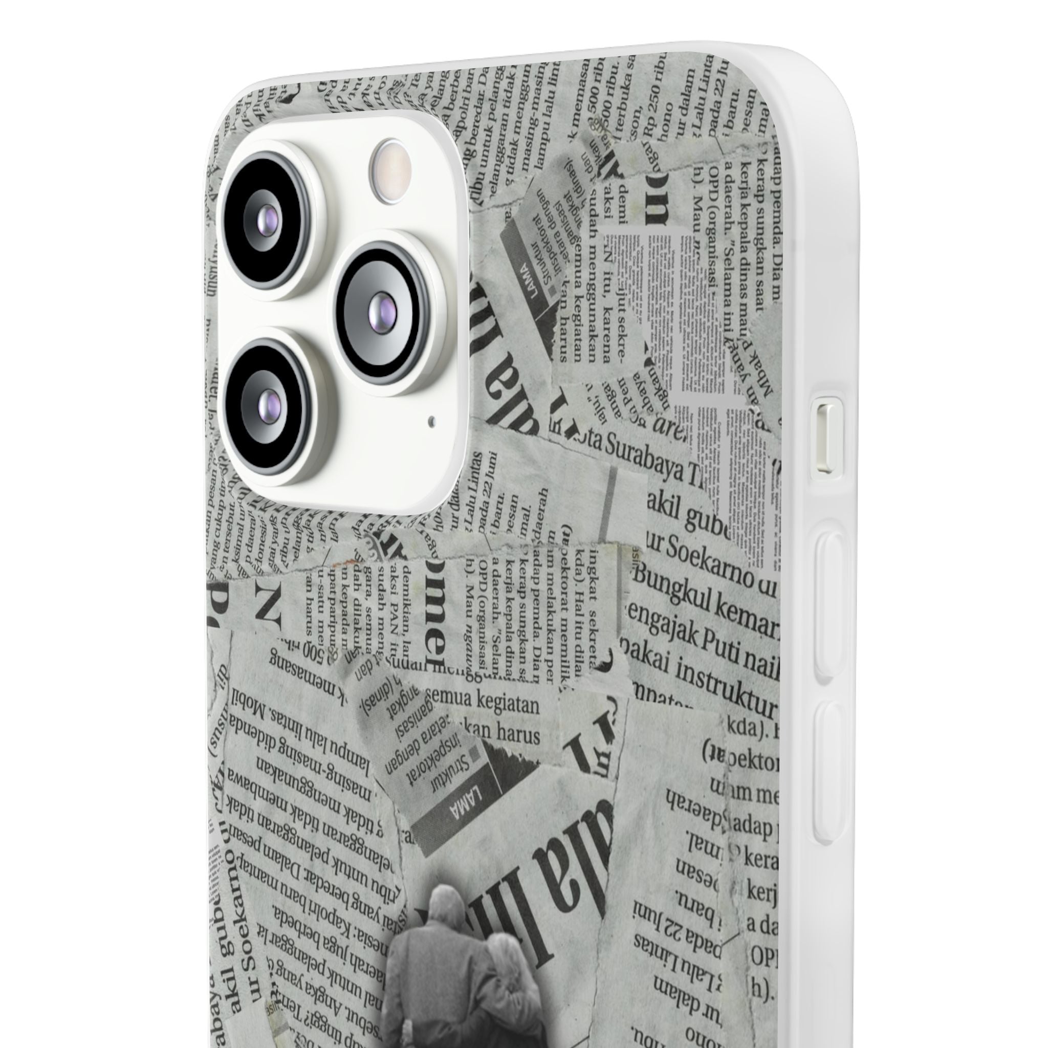 Newspaper Collage 'Until The End' Phone Case - Romantic Vintage iPhone Cover