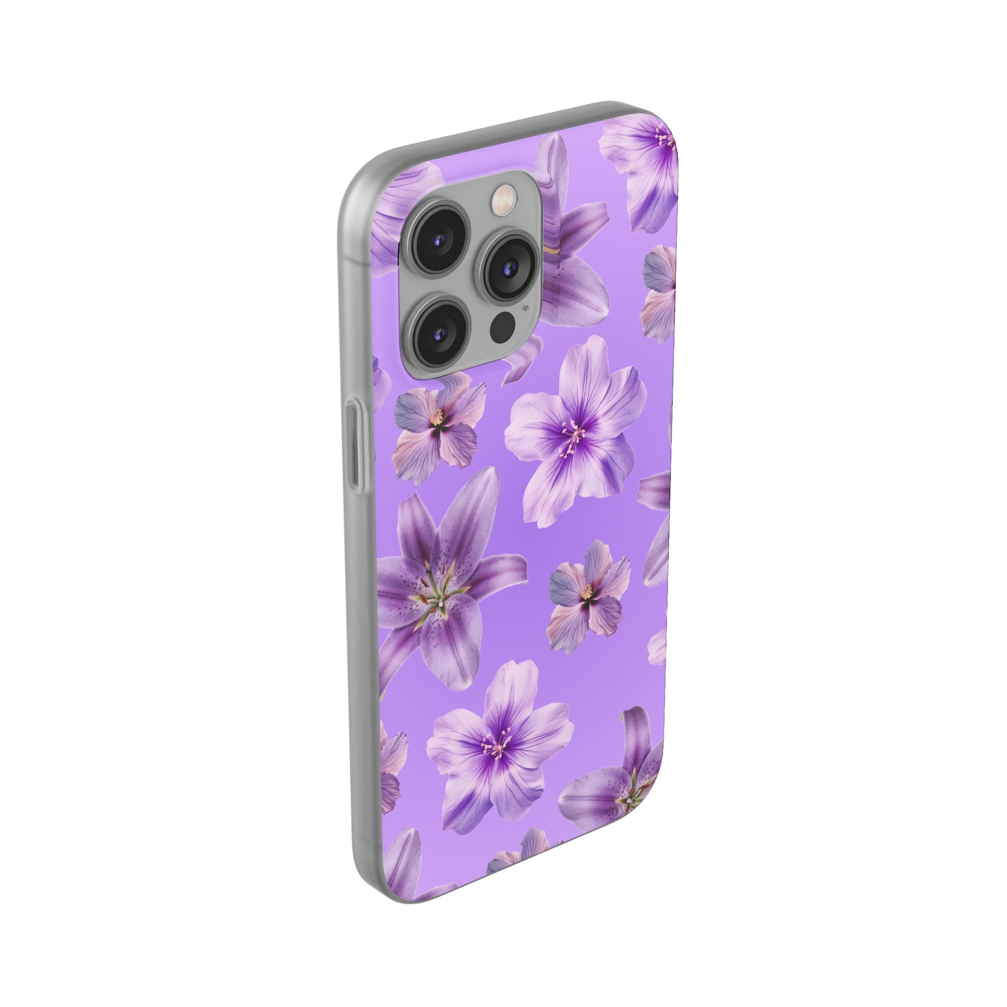 Purple Floral Phone Case — Lavender Blossom Flexi Case