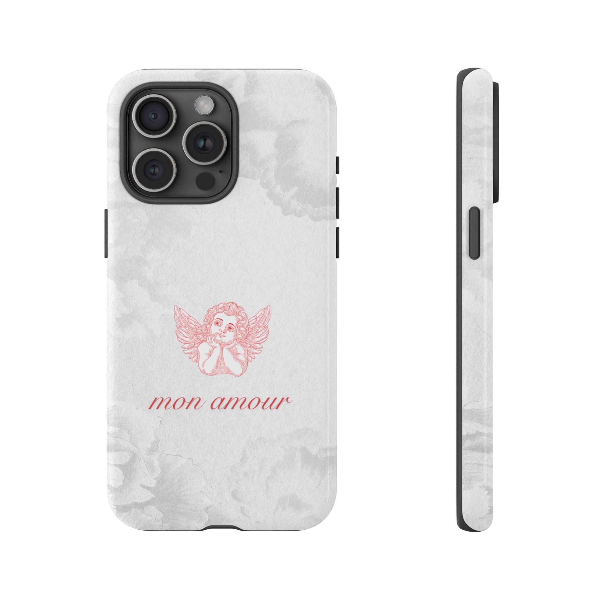 Tough Case — 'mon amour' Pink Cherub Floral Phone Case