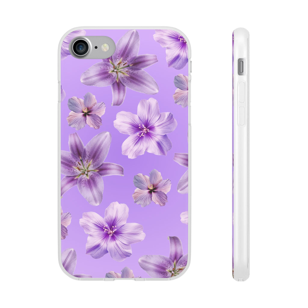 Purple Floral Phone Case — Lavender Blossom Flexi Case