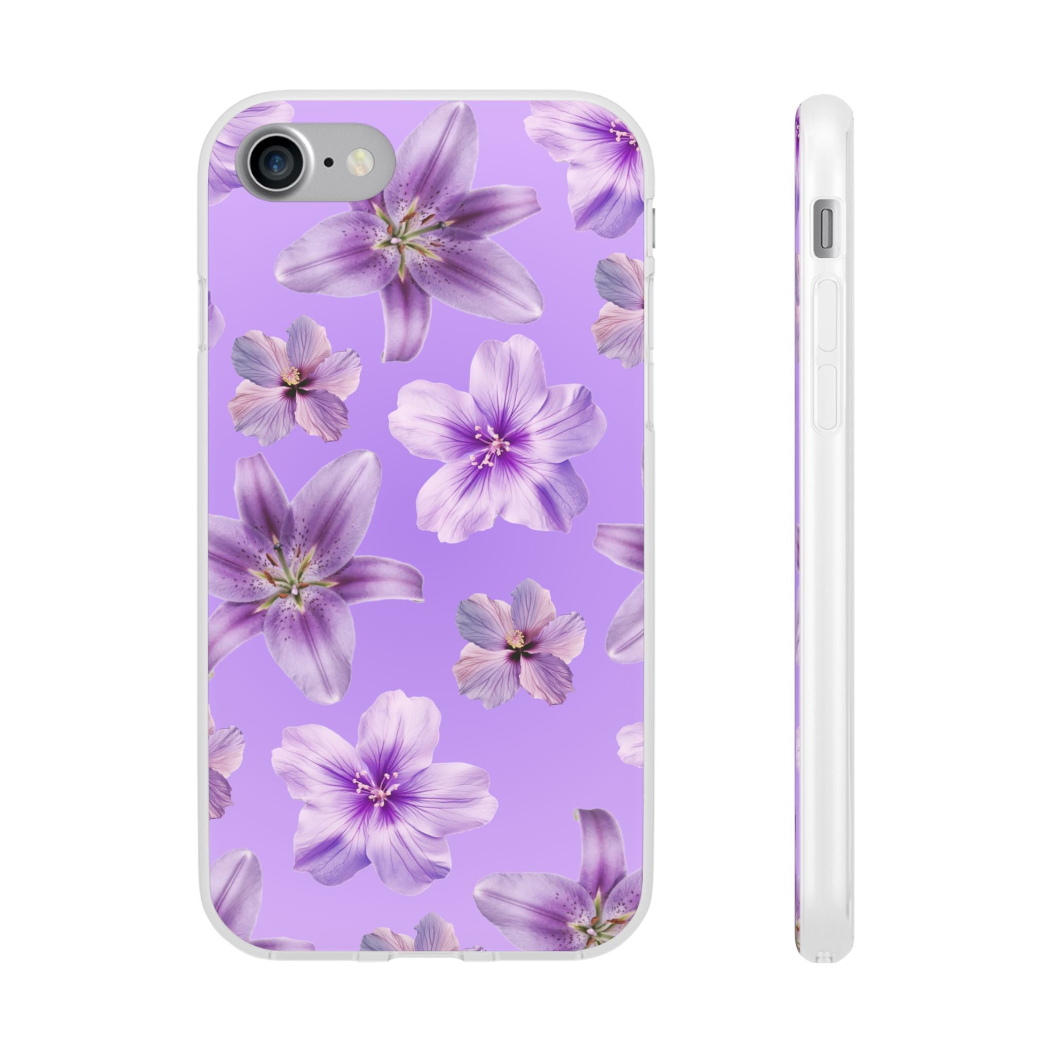 Purple Floral Phone Case — Lavender Blossom Flexi Case