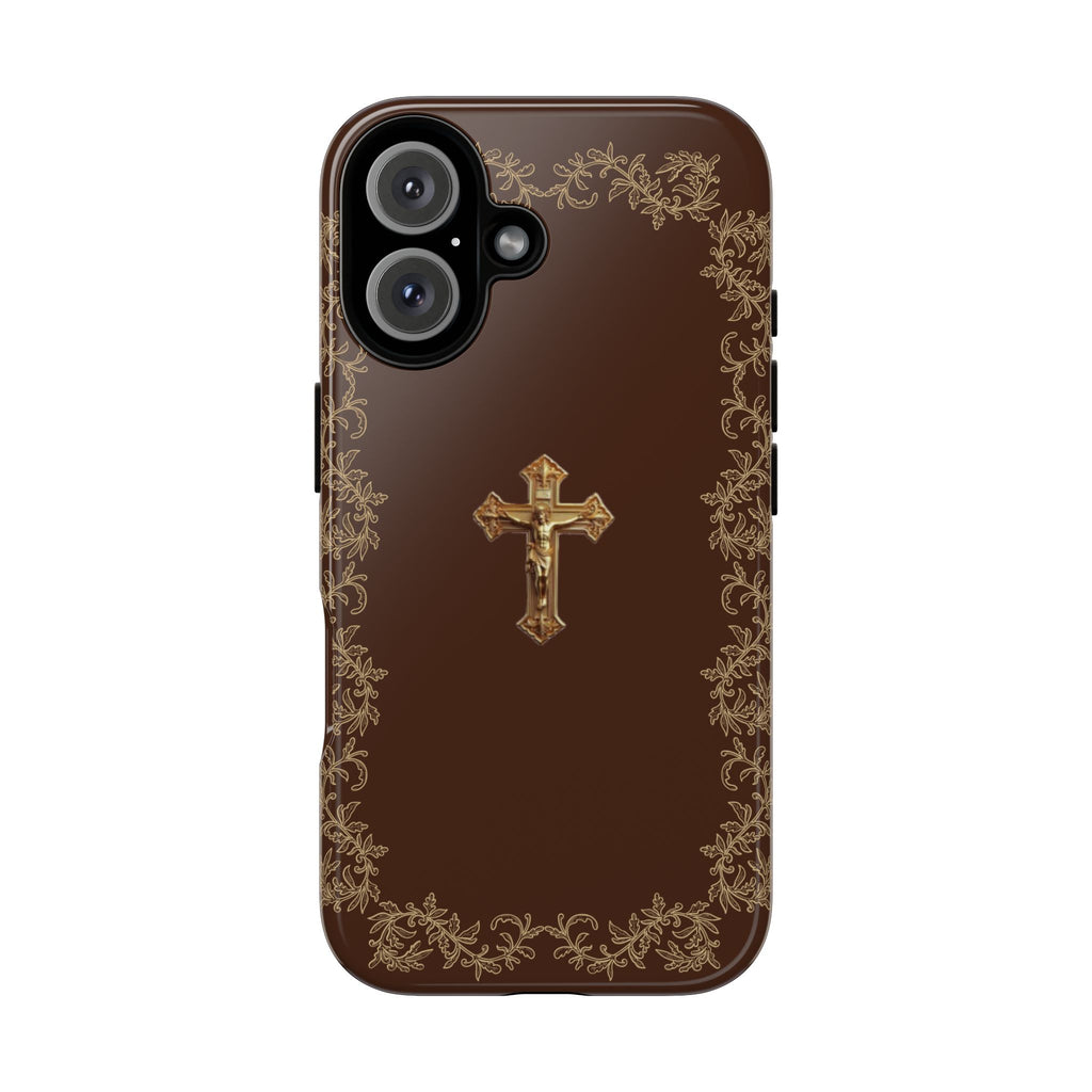 Gold Cross Bible - Christian Tough Phone Case