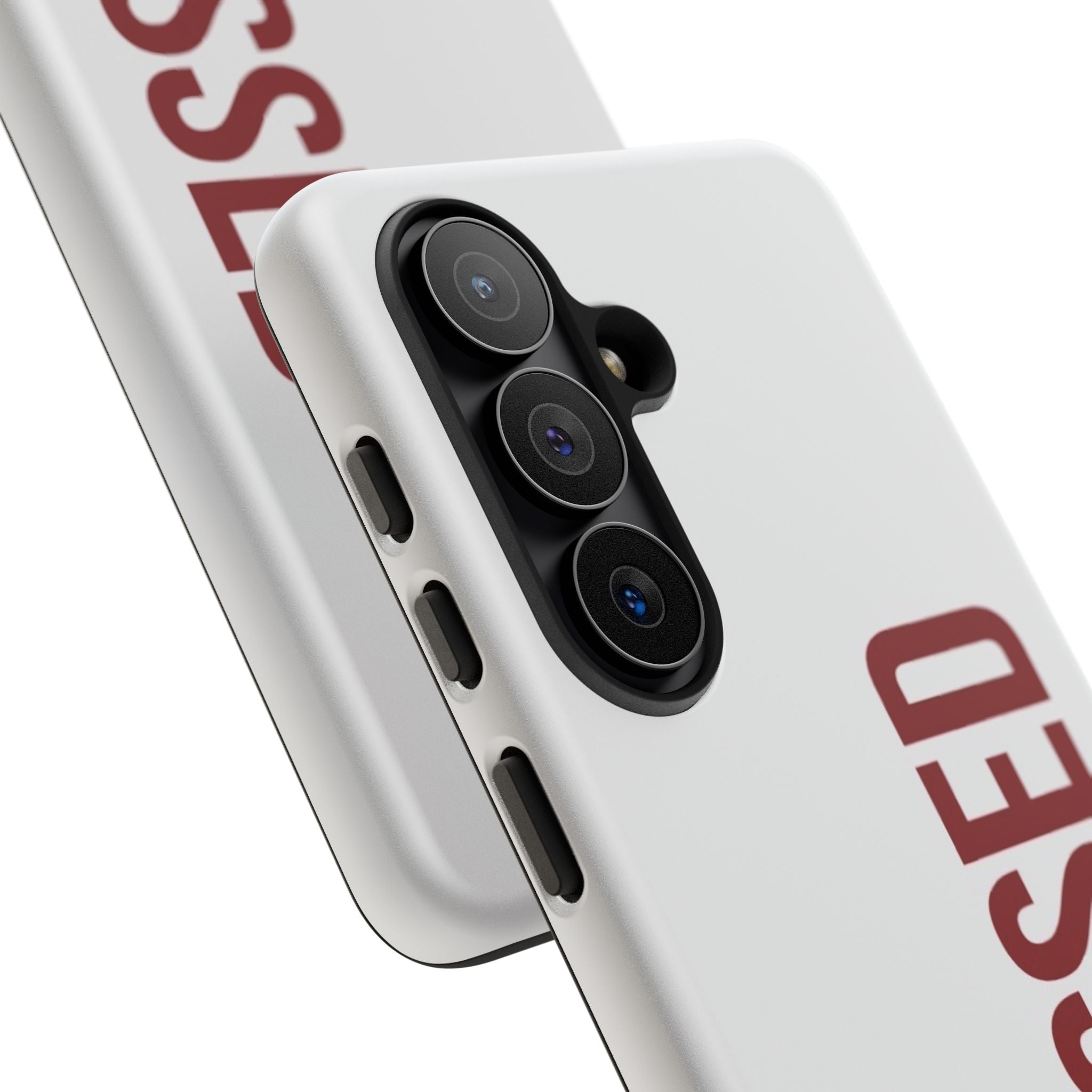 Blessed Vertical Phone Case — Protective Slim iPhone Cover with Red 'BLESSED' Text