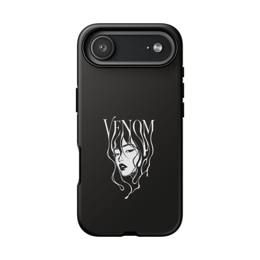 Venom Goth Phone Case — Black Protective Tough Case with Dark Femme Artwork