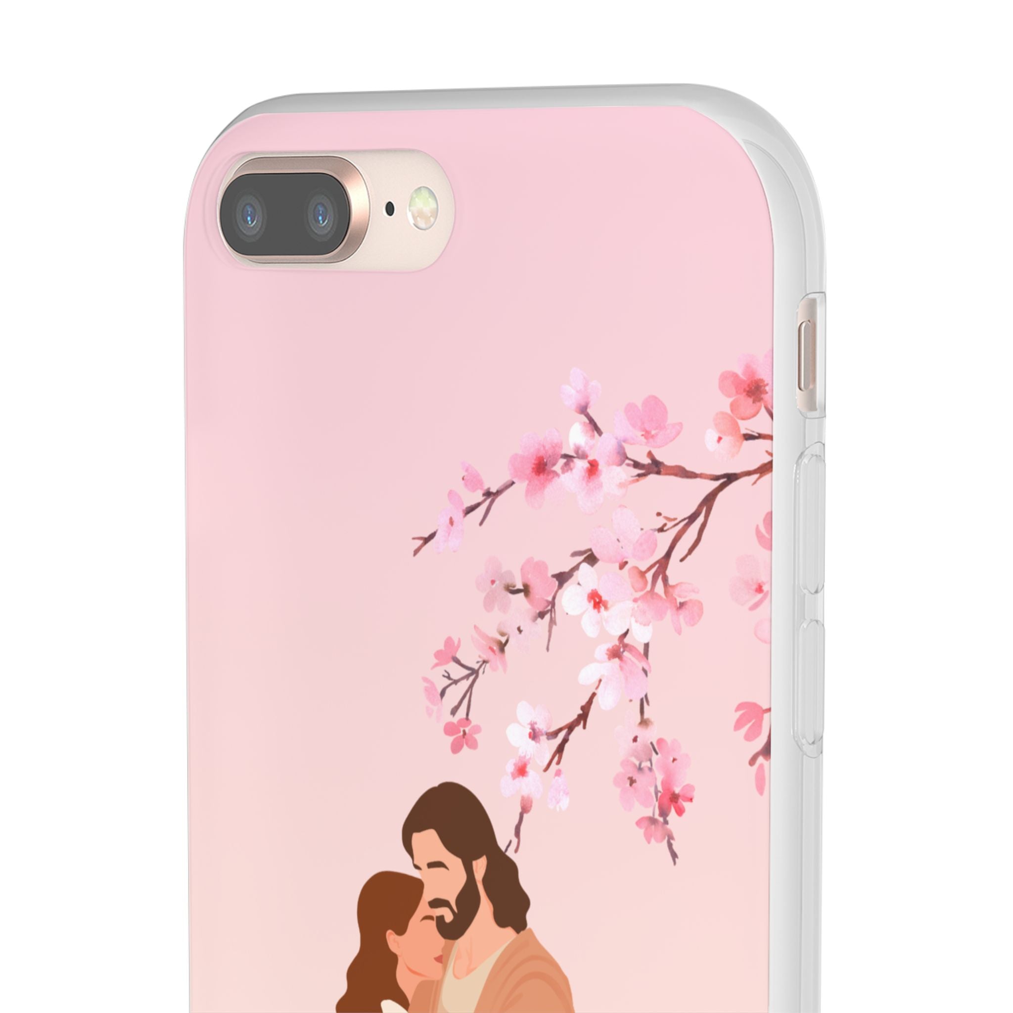 God Is Our Refuge – Psalm 46:1 Cherry Blossom Christian Flexi Phone Case
