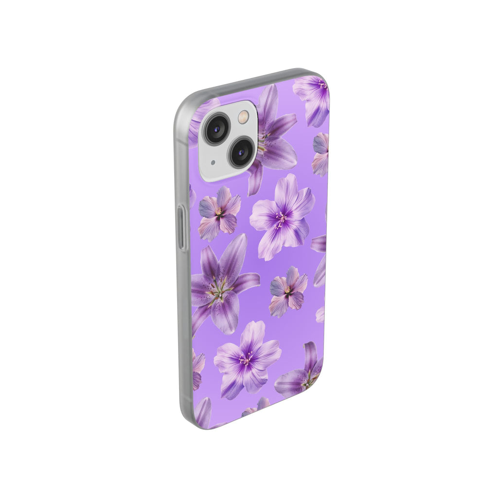 Purple Floral Phone Case — Lavender Blossom Flexi Case
