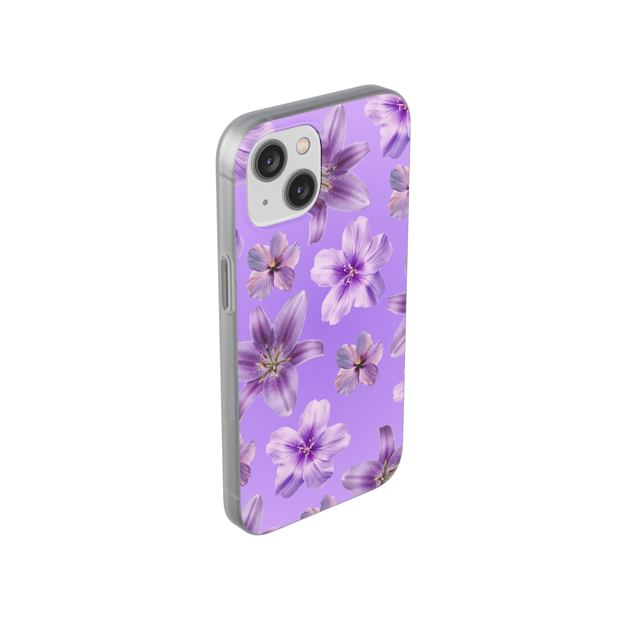 Purple Floral Phone Case — Lavender Blossom Flexi Case