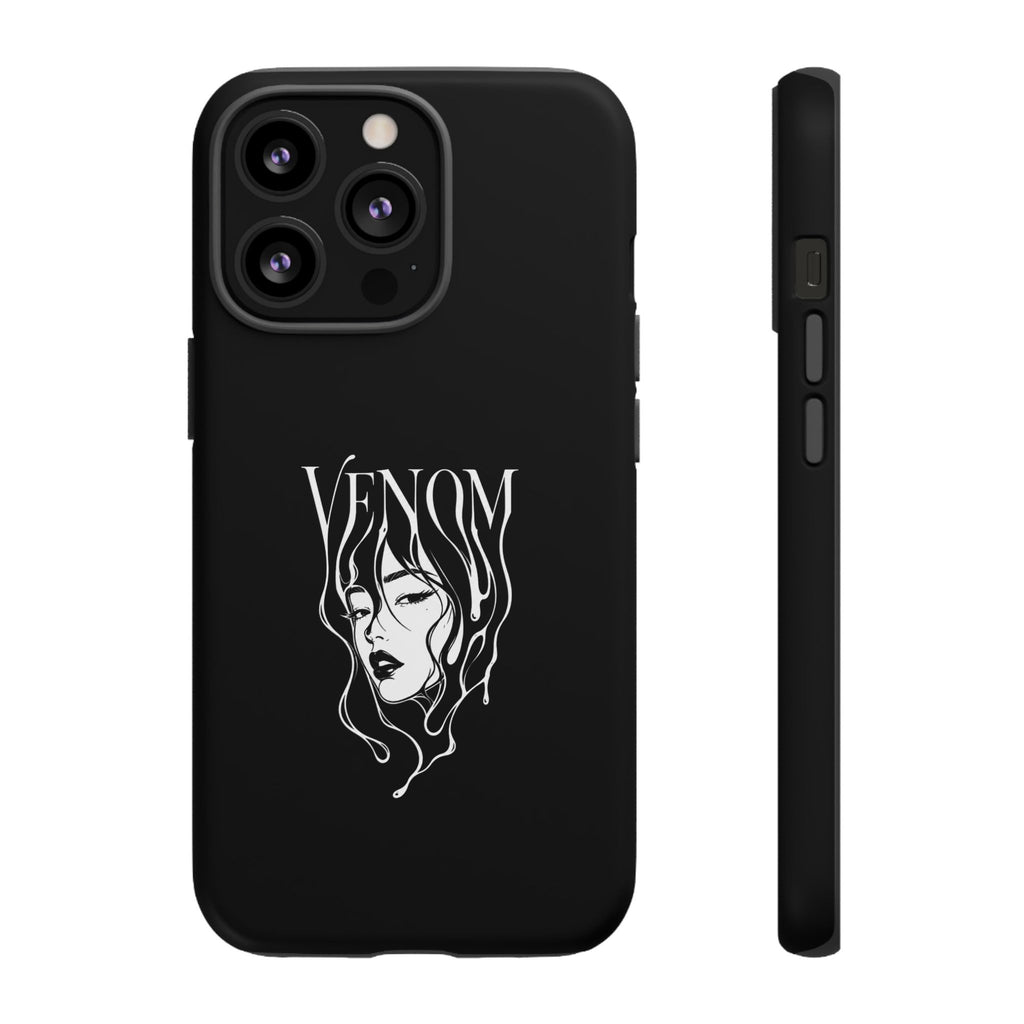 Venom Goth Phone Case — Black Protective Tough Case with Dark Femme Artwork