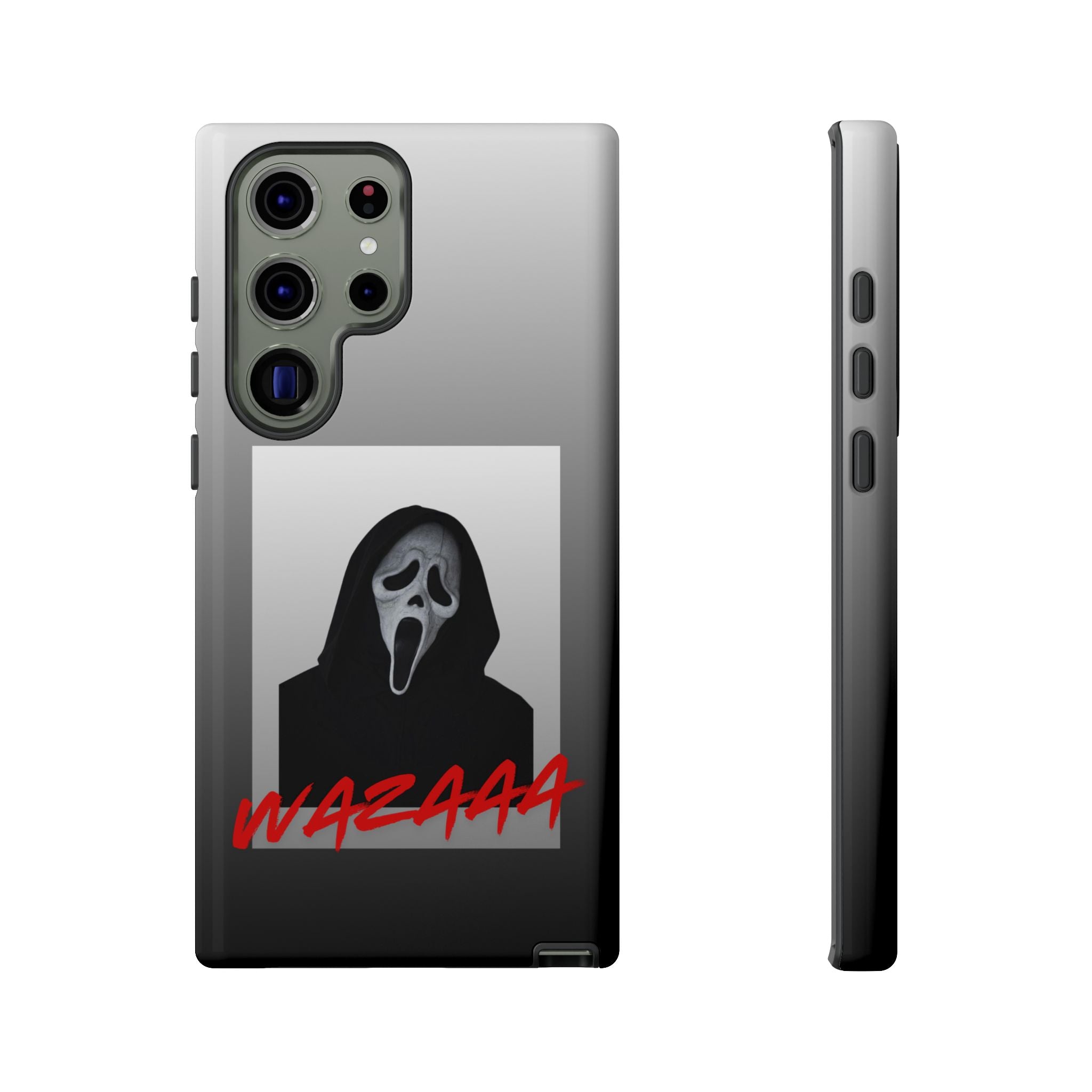 Scream Mask Phone Case – 'WAZAAA' Horror Movie Protective Cover