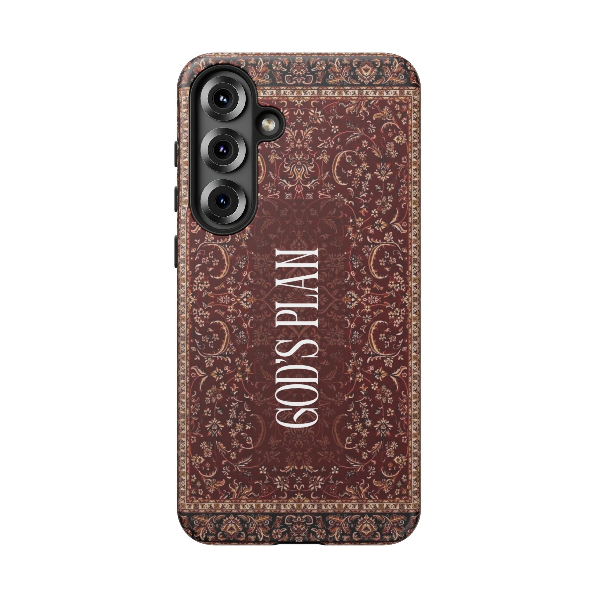 God's Plan — Vintage Tapestry Christian Tough Phone Case | Boho Faith Cover