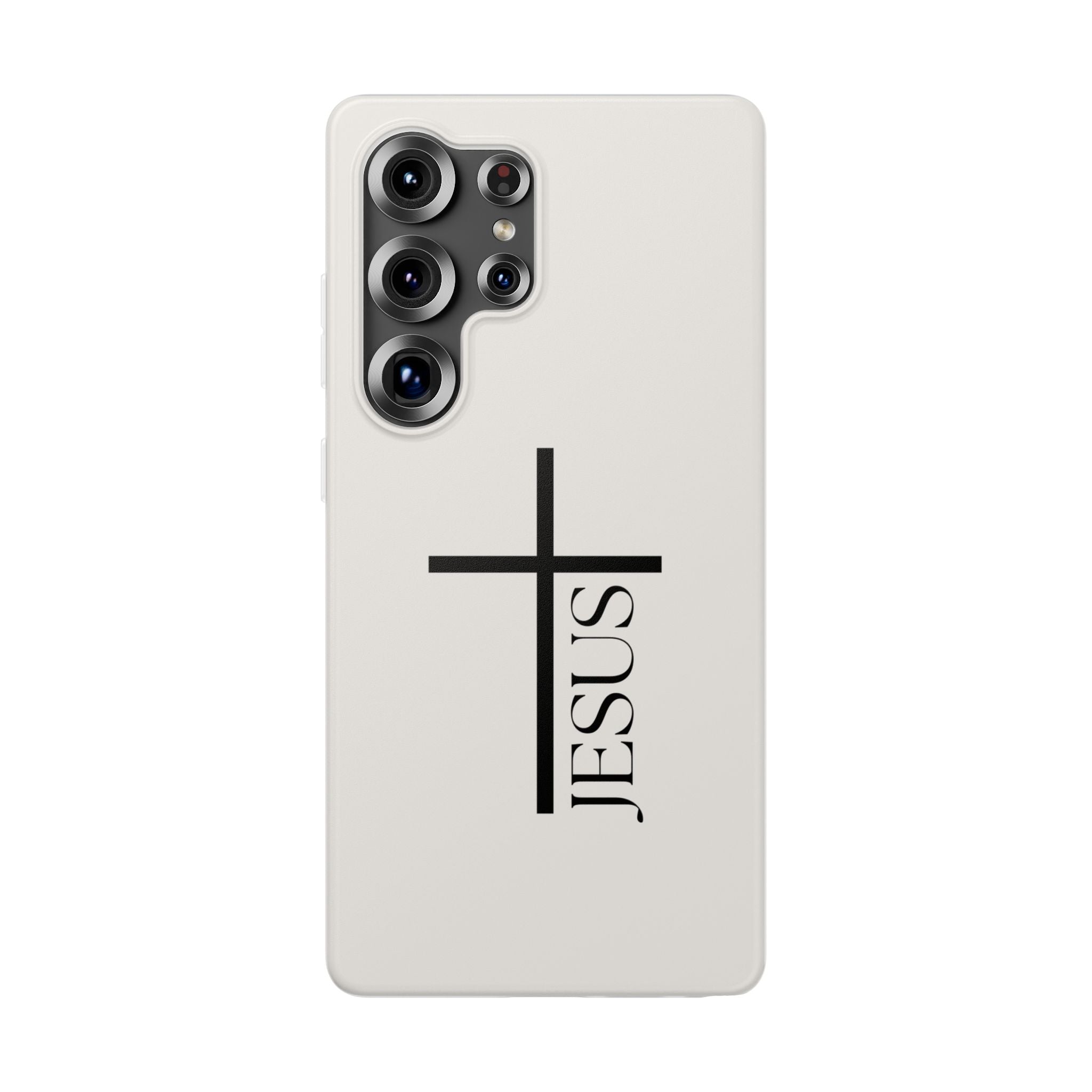 Christian Cross Phone Case - JESUS Vertical Minimalist iPhone Cover