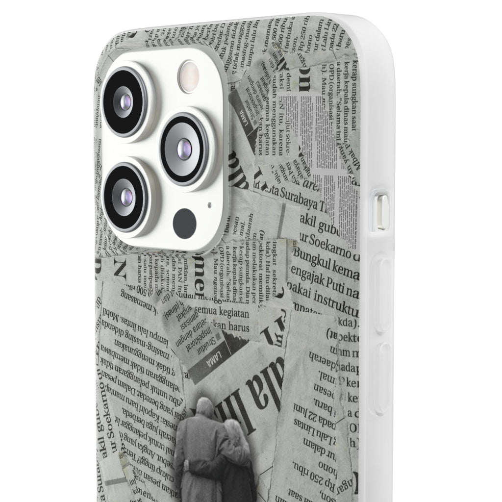 Newspaper Collage 'Until The End' Phone Case - Romantic Vintage iPhone Cover