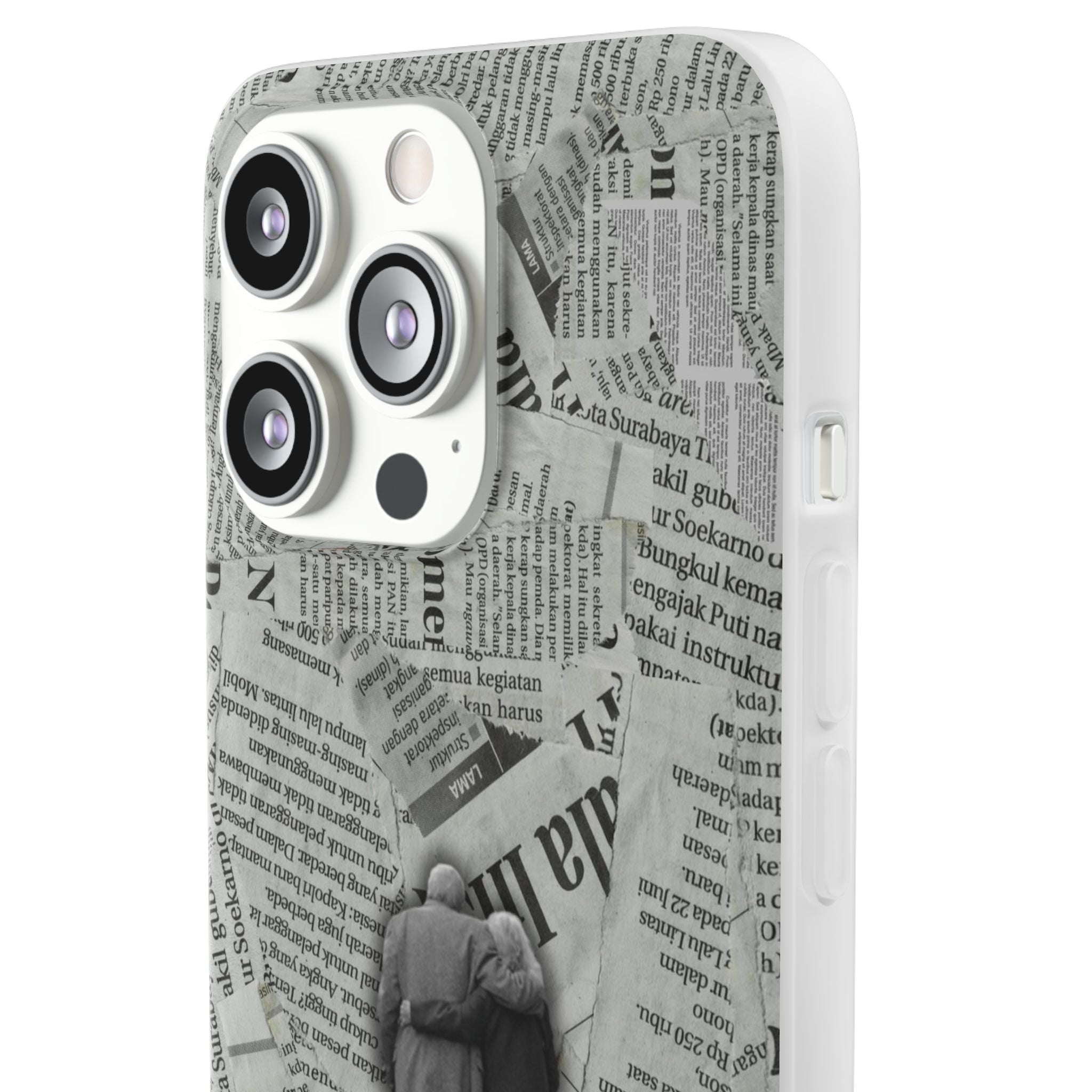 Newspaper Collage 'Until The End' Phone Case - Romantic Vintage iPhone Cover