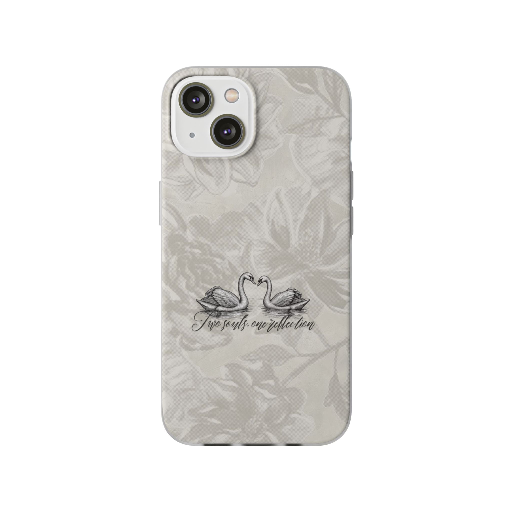 Swan Reflection Floral Phone Case