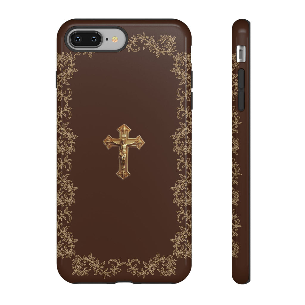 Gold Cross Bible - Christian Tough Phone Case