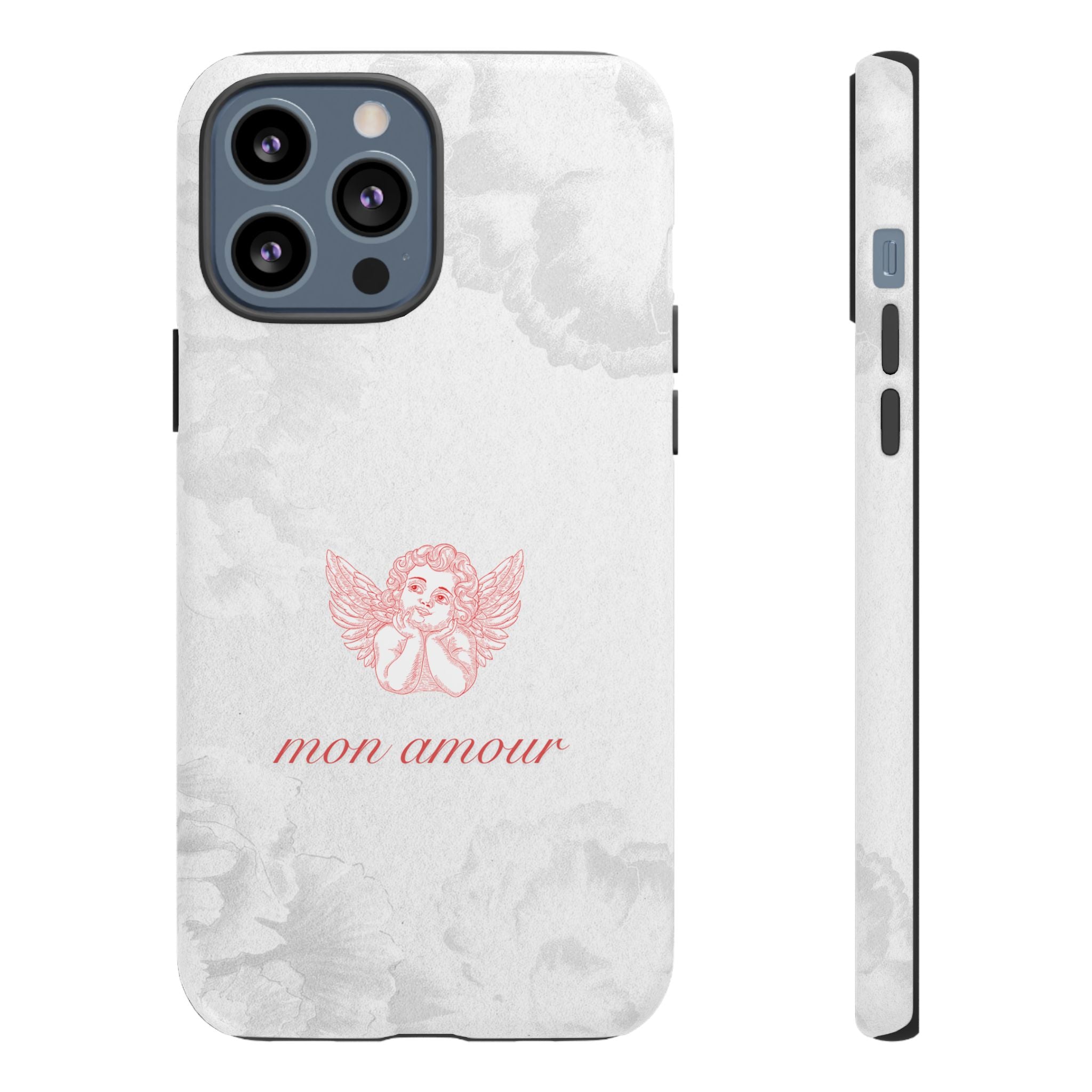 Tough Case — 'mon amour' Pink Cherub Floral Phone Case
