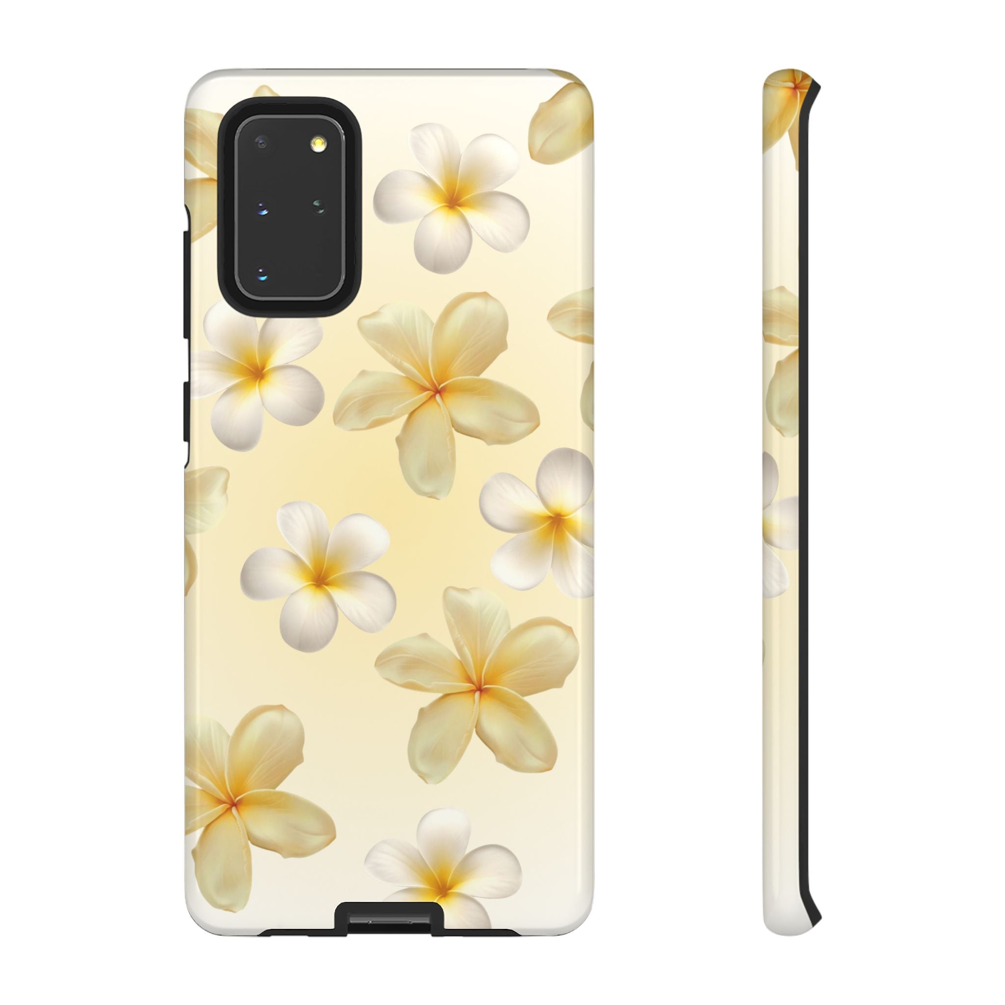 Plumeria Floral Phone Case — Tropical Yellow Hard Phone Cover