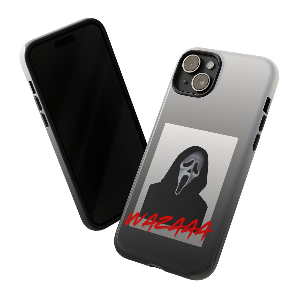 Scream Mask Phone Case – 'WAZAAA' Horror Movie Protective Cover