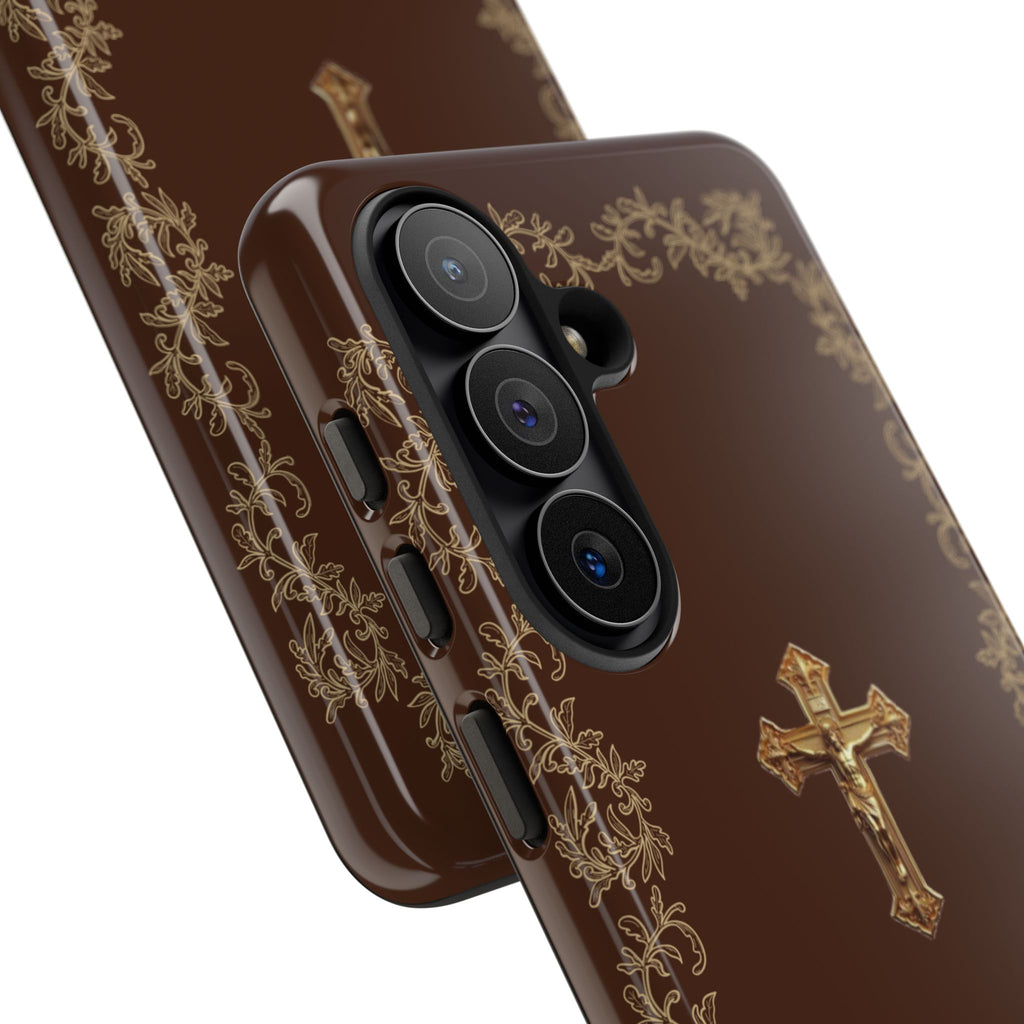 Gold Cross Bible – Christian Tough Phone Case