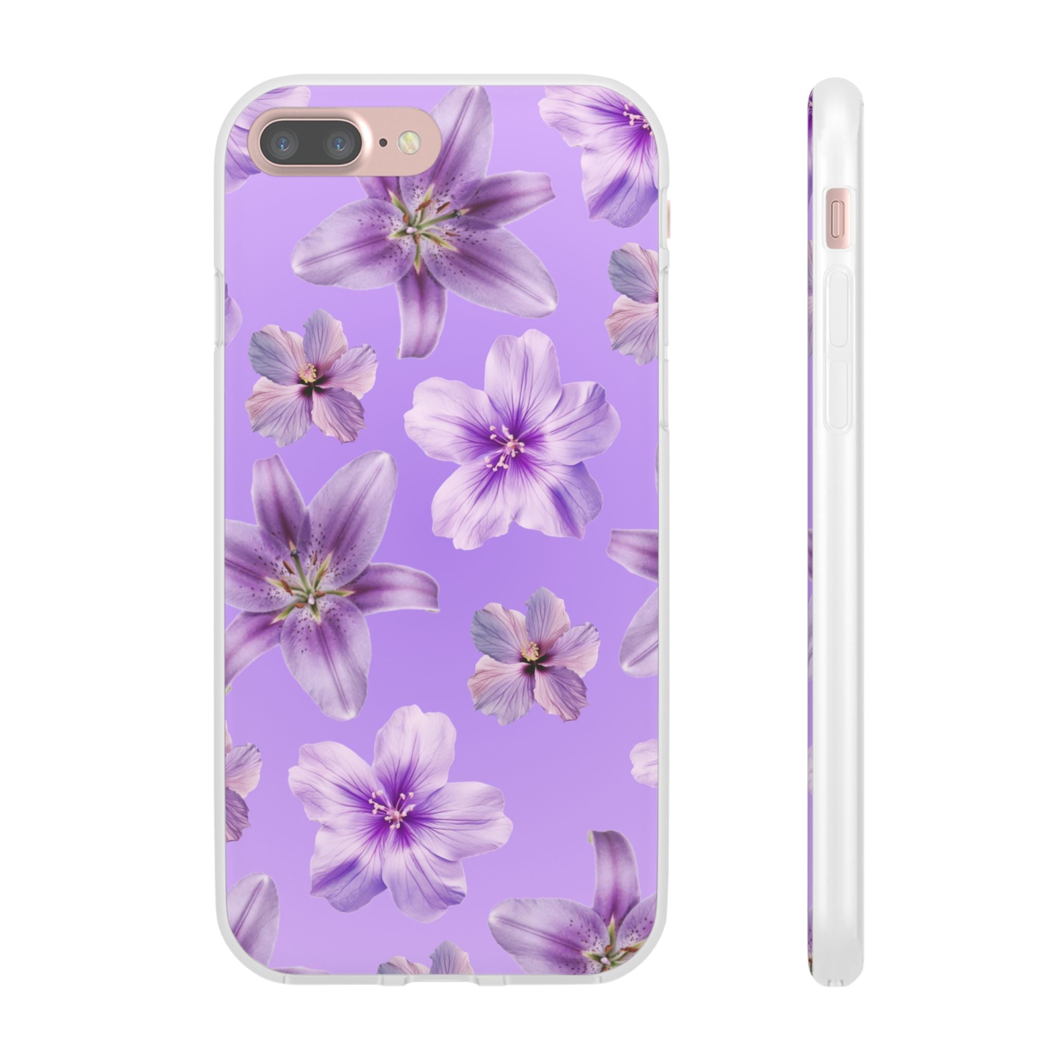Purple Floral Phone Case — Lavender Blossom Flexi Case