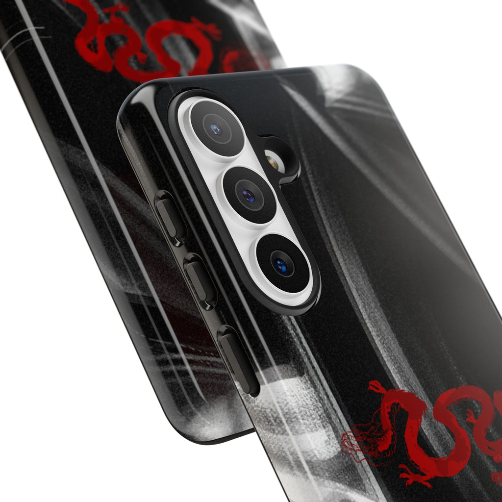 Phone Case — Black Abstract Smoke Design