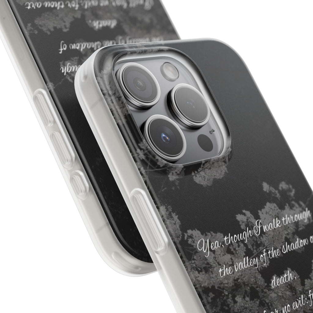 Phone Case — Psalm 23:4 Black Cloudy Faith Design