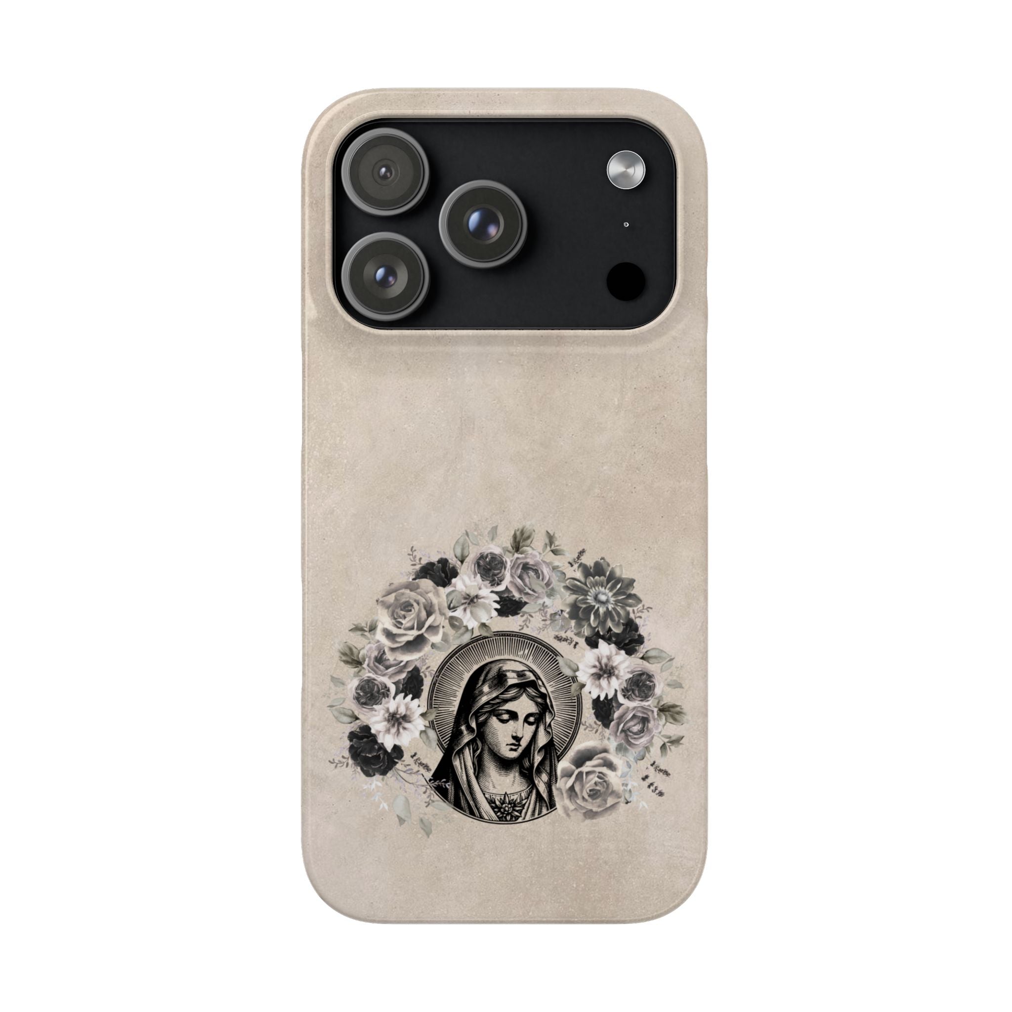 Vintage Madonna Floral Phone Case — Religious iPhone Snap Case