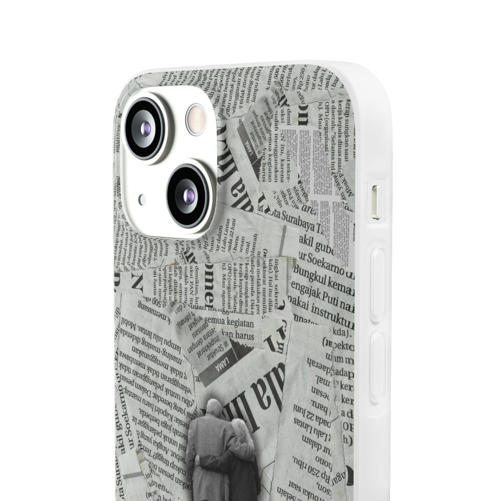 Newspaper Collage 'Until The End' Phone Case - Romantic Vintage iPhone Cover