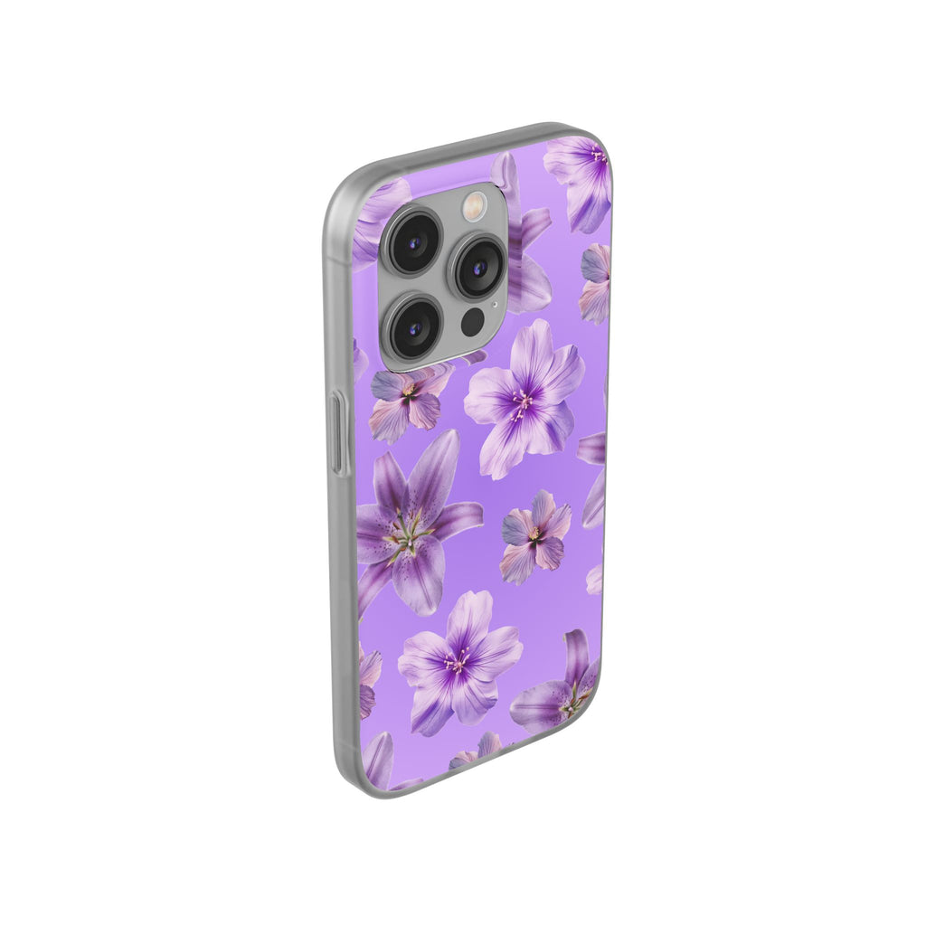 Purple Floral Phone Case — Lavender Blossom Flexi Case