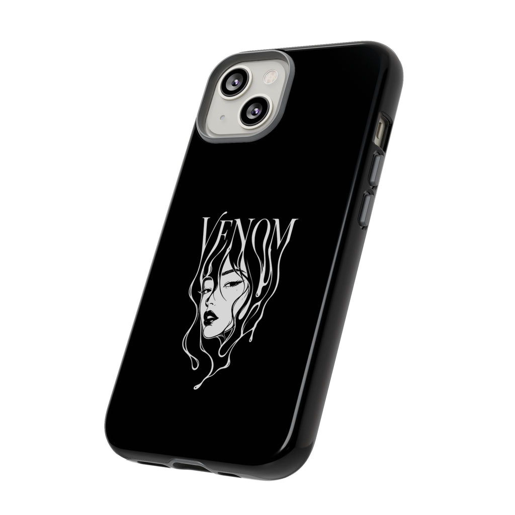 Venom Goth Phone Case — Black Protective Tough Case with Dark Femme Artwork