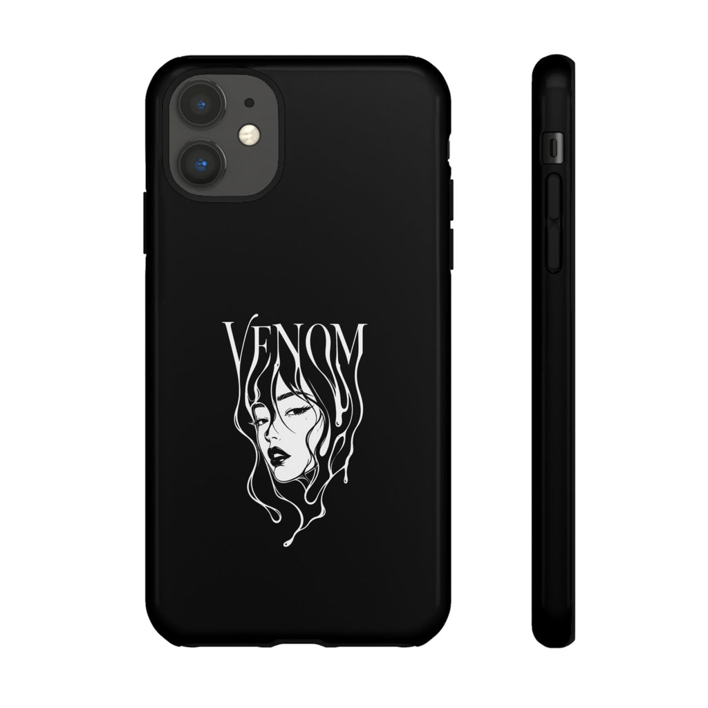 Venom Goth Phone Case — Black Protective Tough Case with Dark Femme Artwork