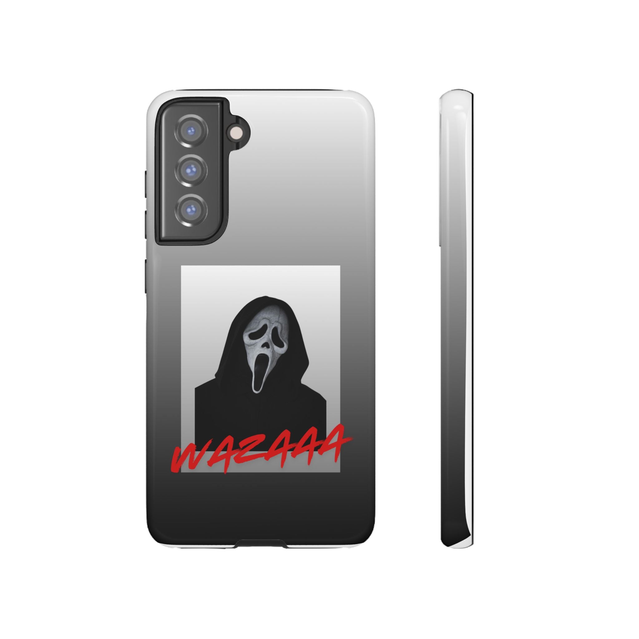 Scream Mask Phone Case – 'WAZAAA' Horror Movie Protective Cover