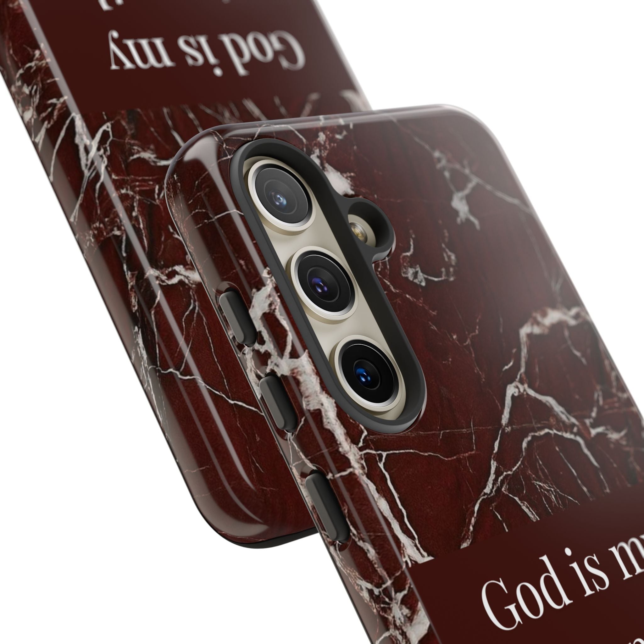 God Is My Strength — Psalm 73:26 Christian Tough Phone Case | Marble Faith Cover