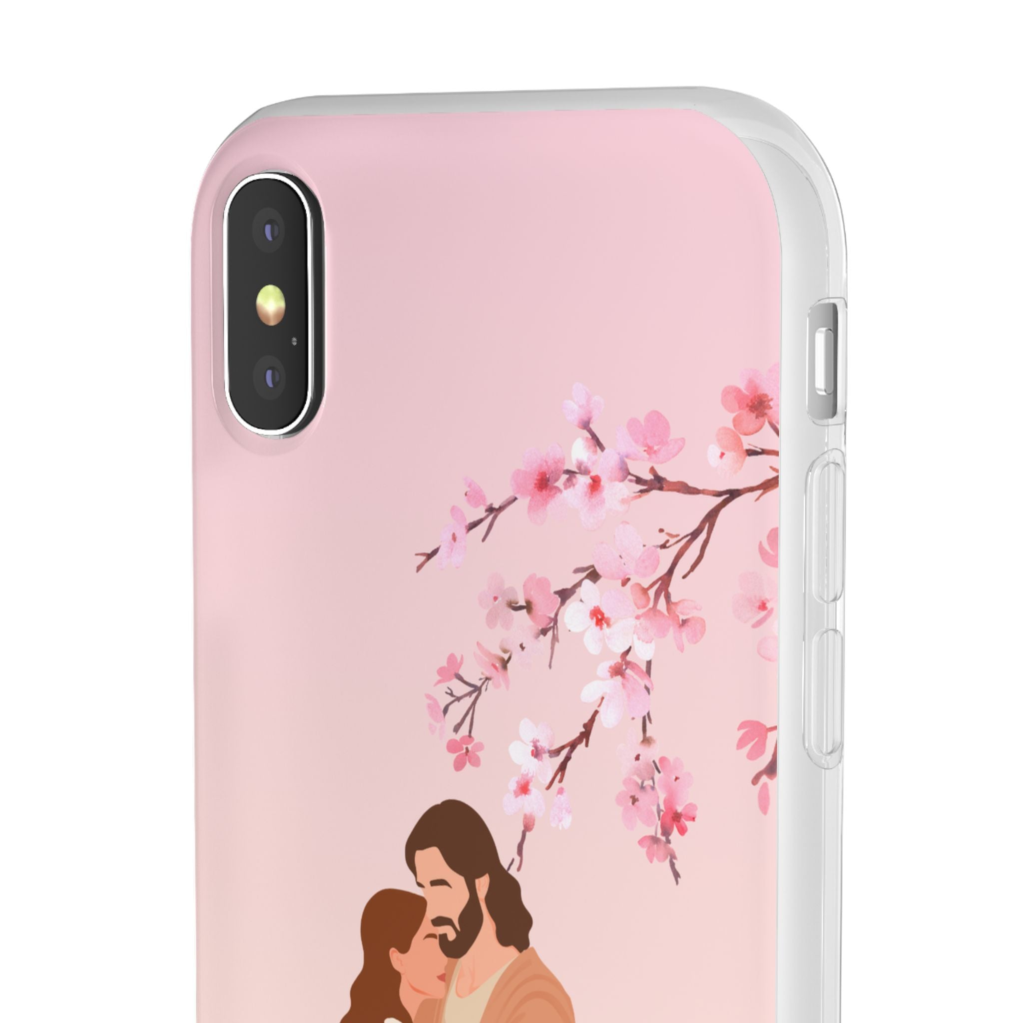 God Is Our Refuge – Psalm 46:1 Cherry Blossom Christian Flexi Phone Case