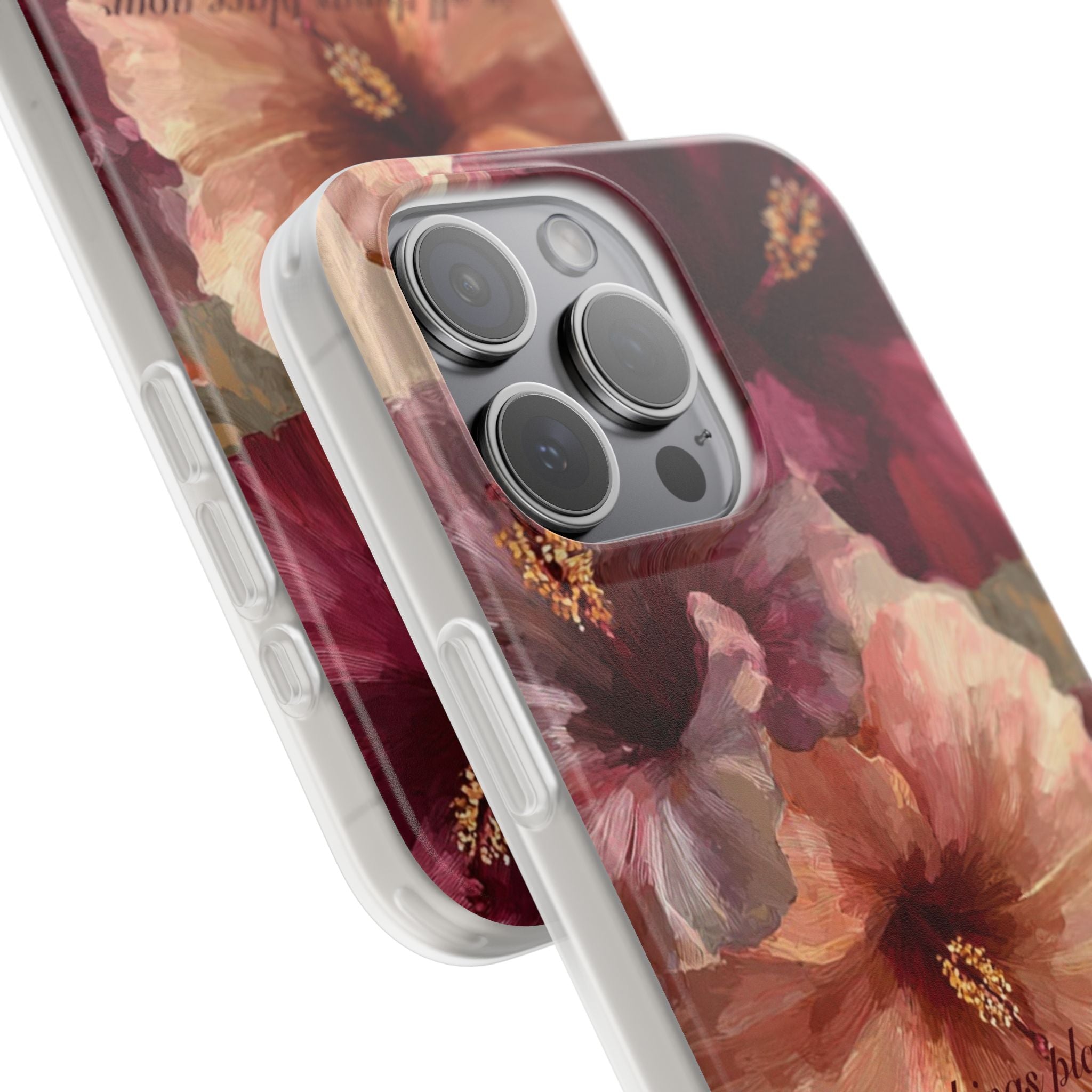Faith Floral Phone Case – Inspirational Hibiscus Art Protective Cover