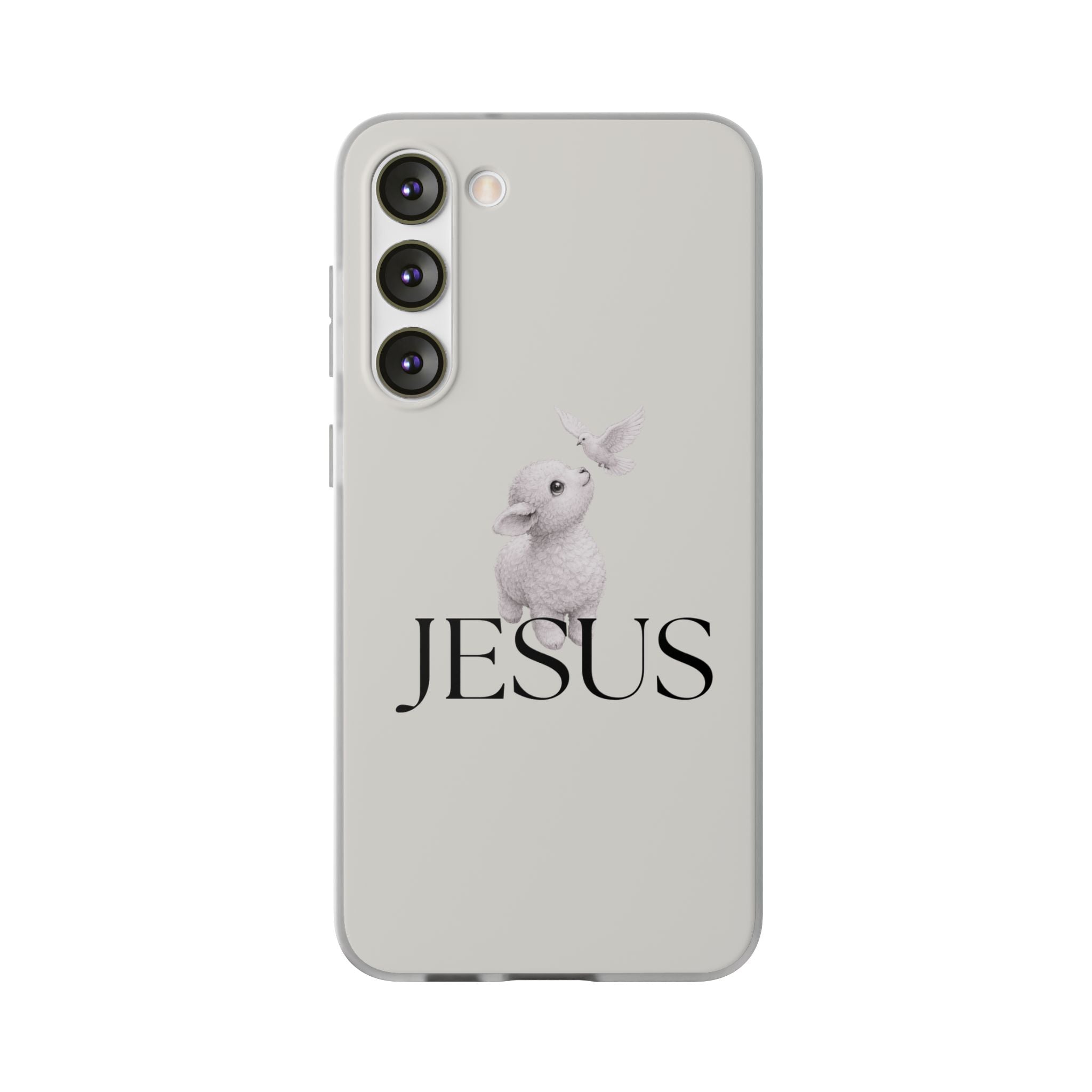 Jesus Lamb Phone Case - Christian Faith iPhone Case with Dove