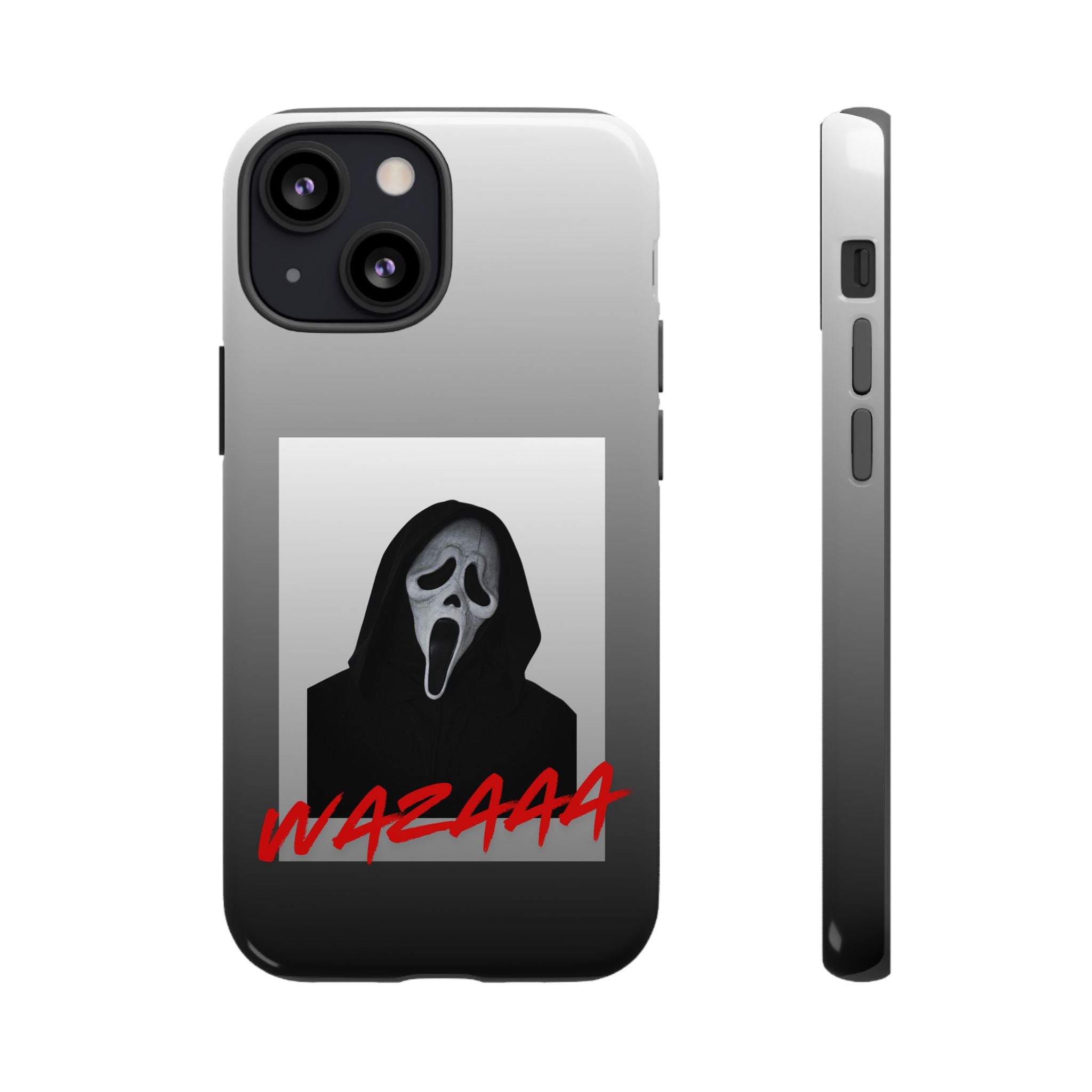 Scream Mask Phone Case – 'WAZAAA' Horror Movie Protective Cover